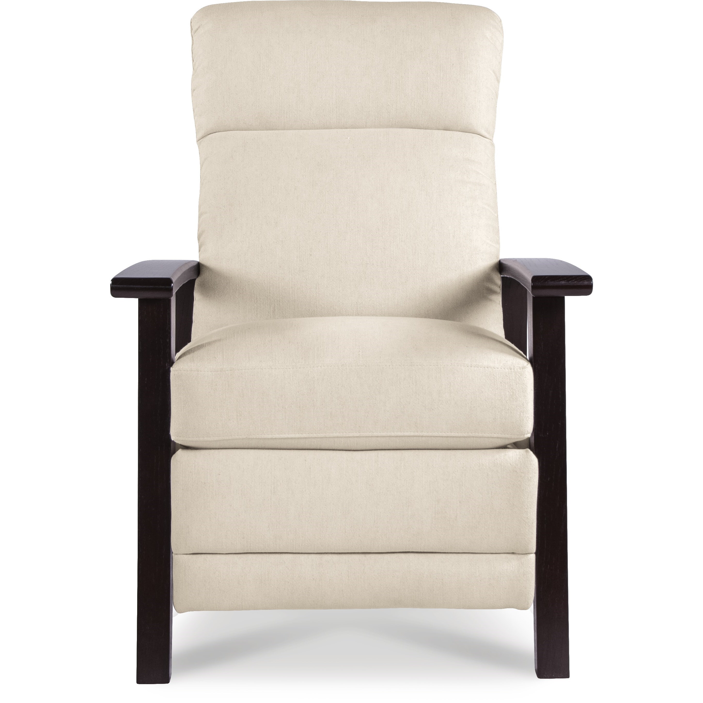 LaZBoy Recliners Nouveau Modern Recliner with Wood Arms and Power Motion Lindy's Furniture