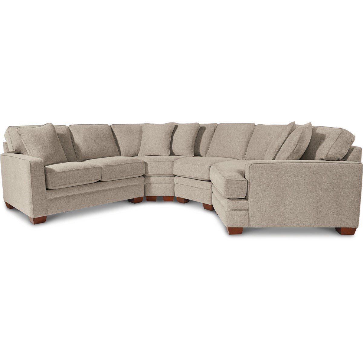 LaZBoy Meyer Contemporary 4Piece Sectional with LeftSitting Cuddler