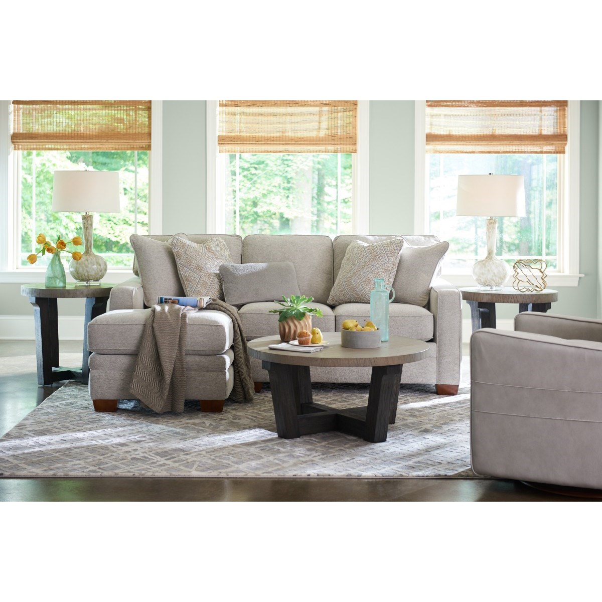 LaZBoy Meyer Contemporary 2Piece Sectional with RightSitting Chaise