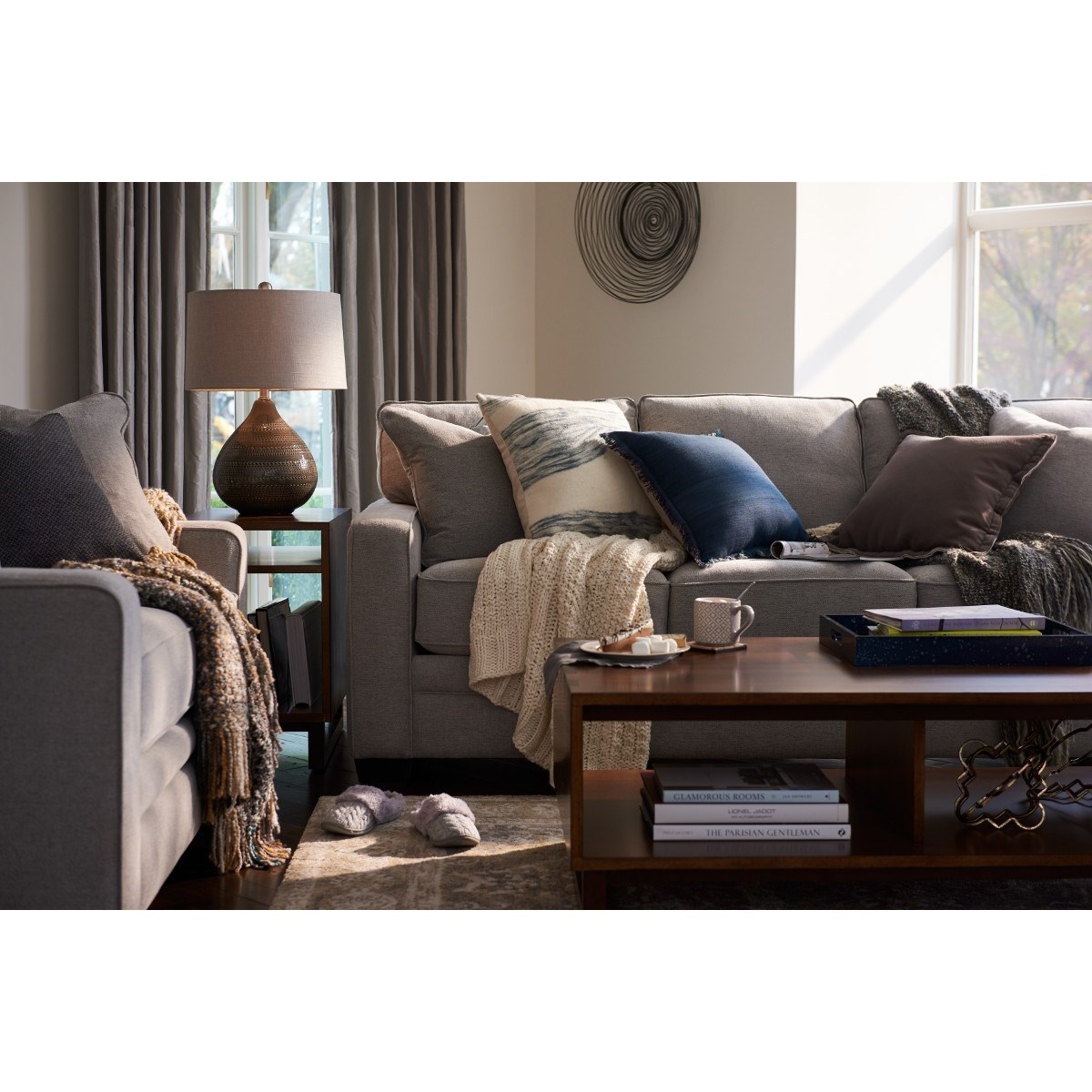 LaZBoy Meyer Contemporary Sofa with Premier ComfortCore Cushions