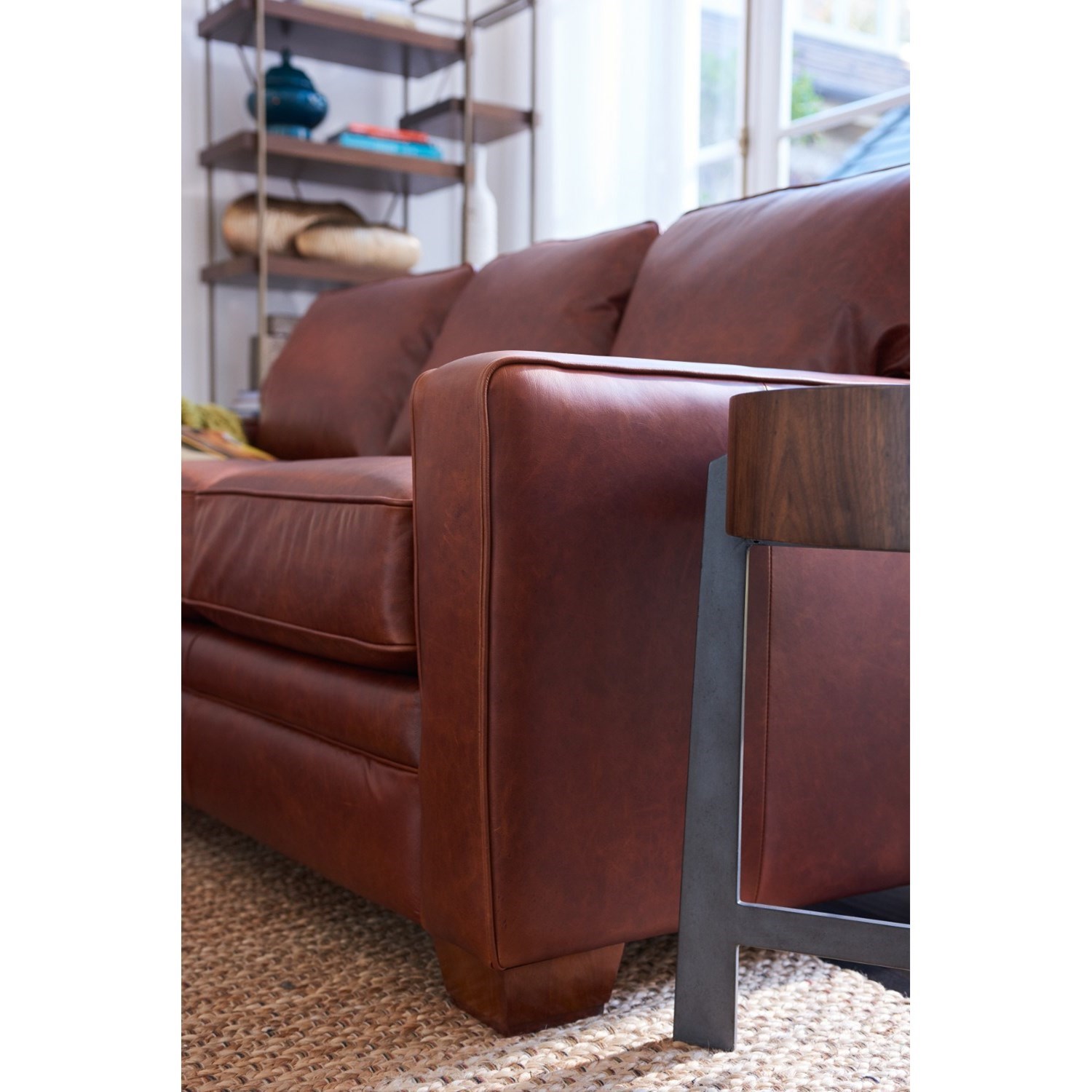 LaZBoy Meyer Contemporary Sofa with Premier ComfortCore Cushions Lindy's Furniture Company