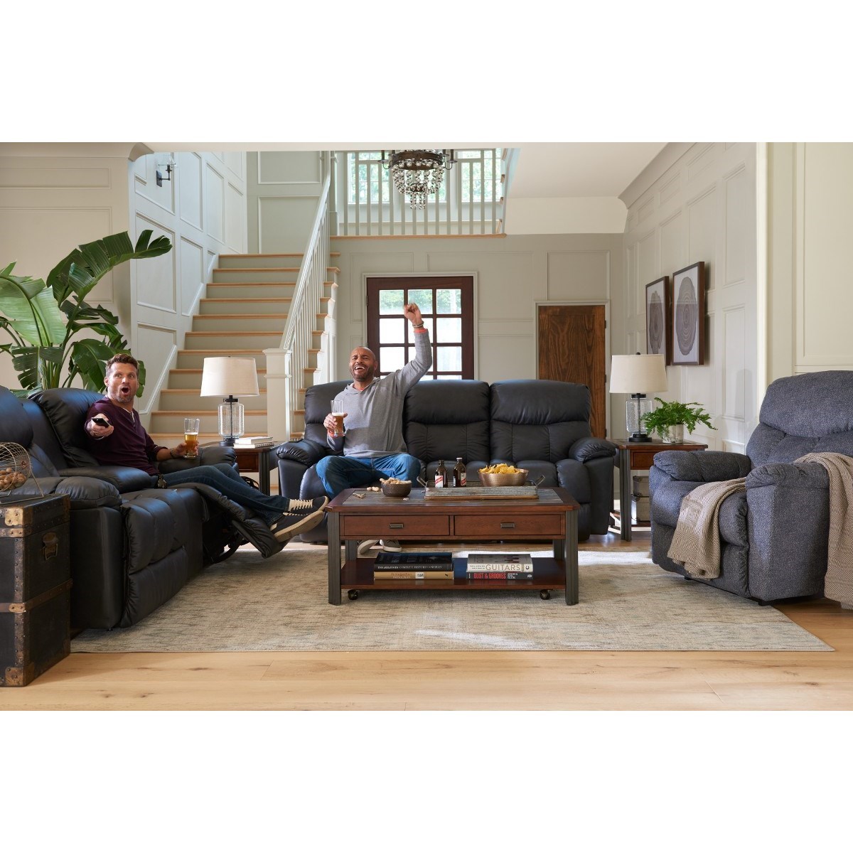 LaZBoy Morrison Casual Reclining Sofa Conlin's Furniture