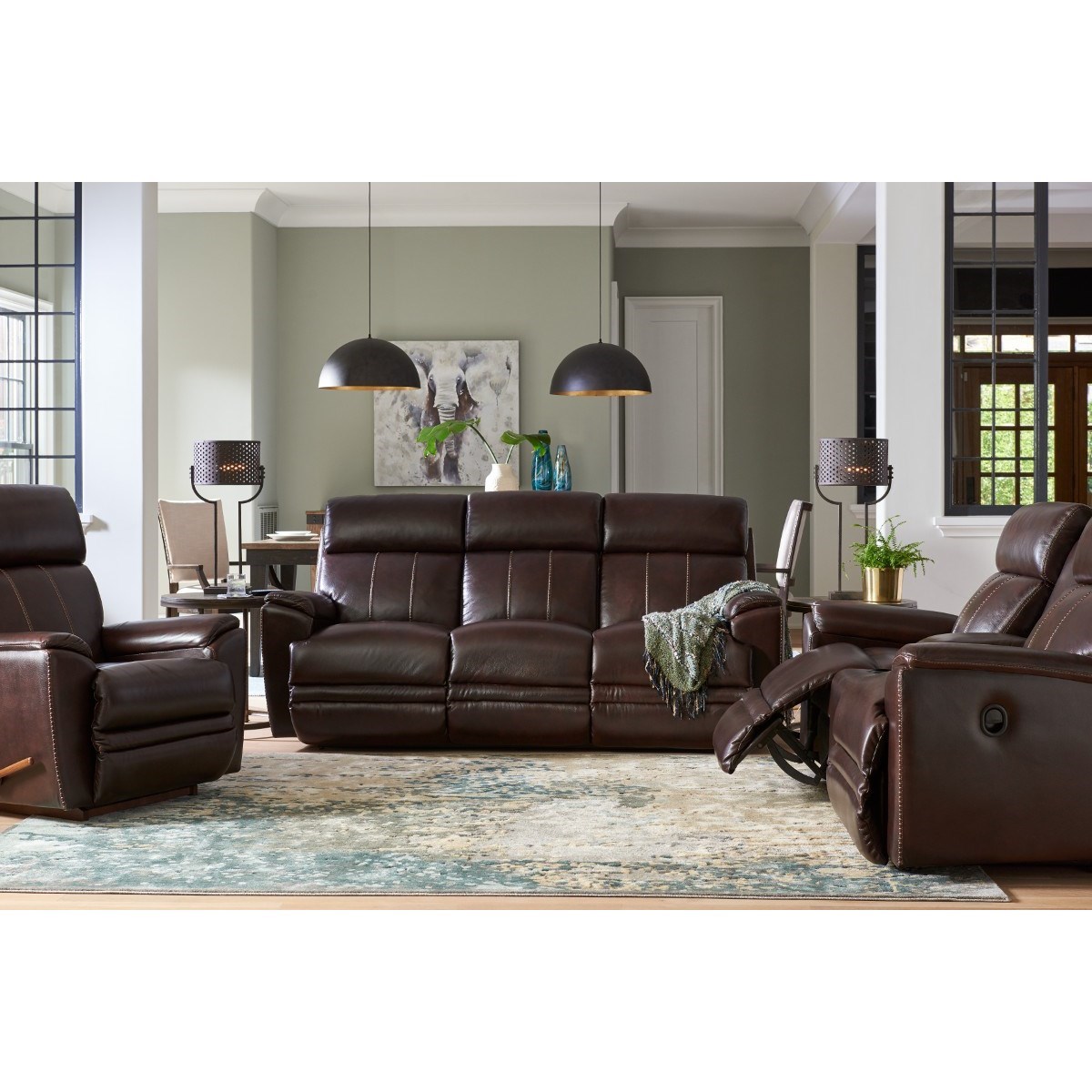 LaZBoy Talladega Casual Power Reclining Sofa with USB Charging Ports