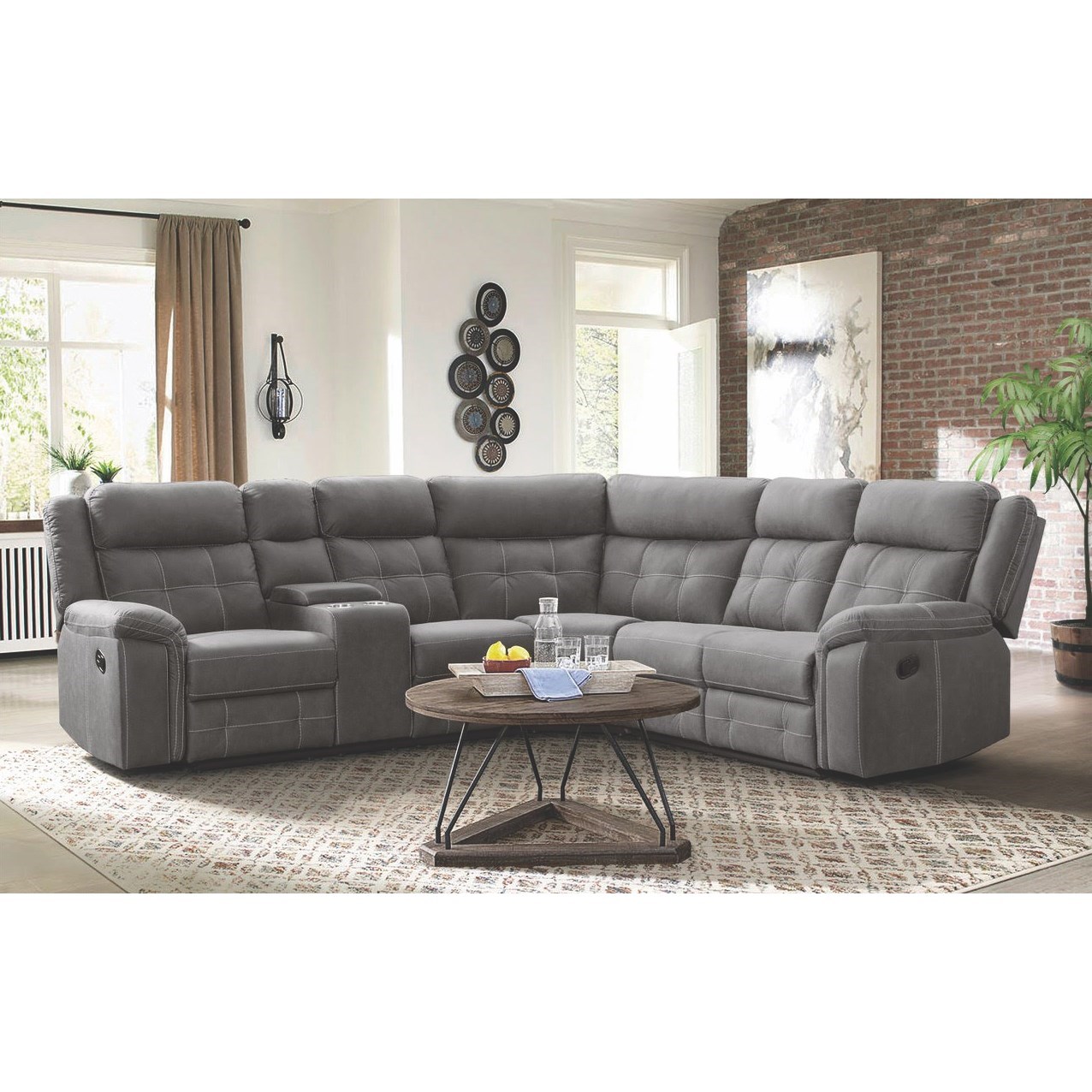 Lane 59933 Casual Reclining Sectional with Console Find Your