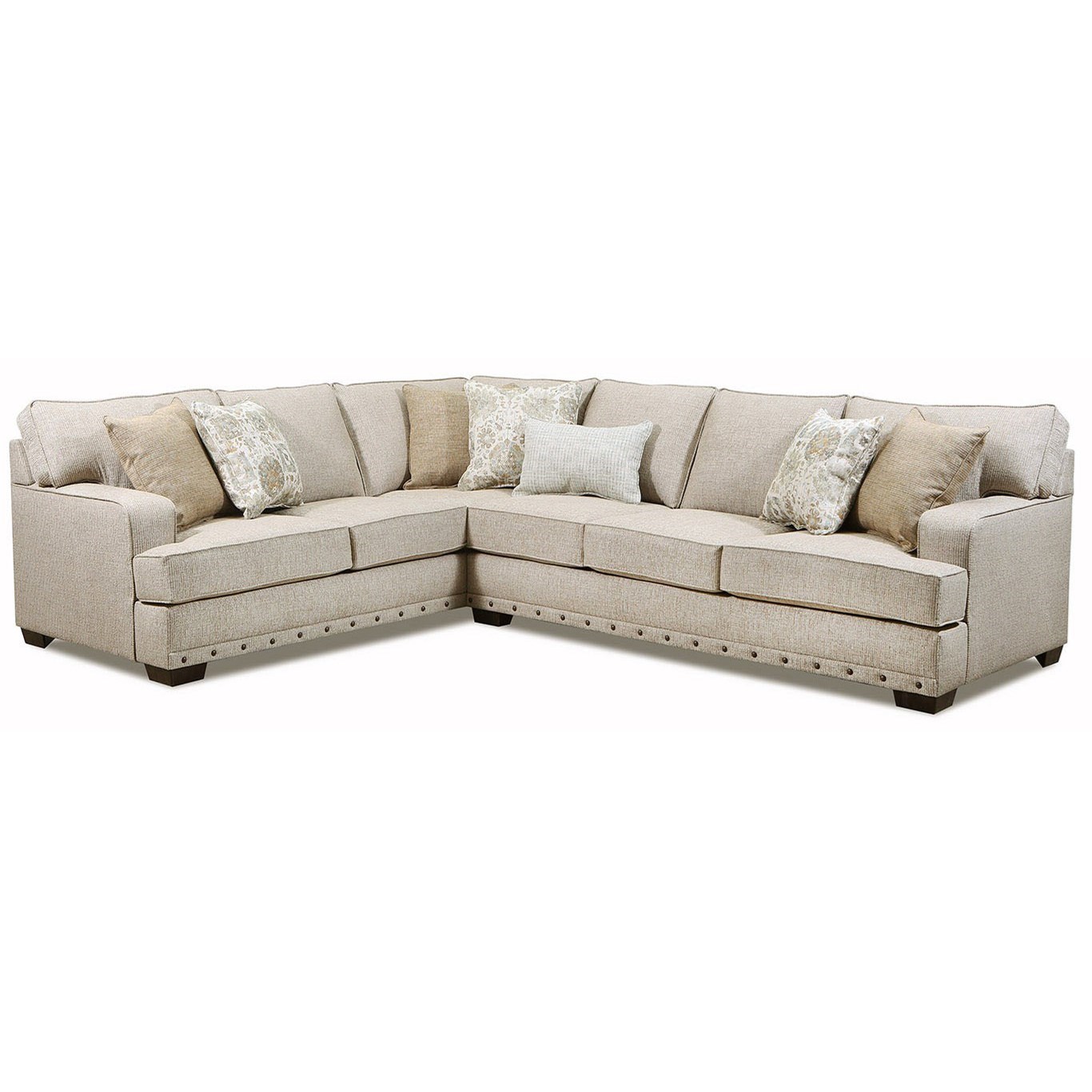 Lane Bravaro Transitional 2Piece Sectional with Reversible Cushions