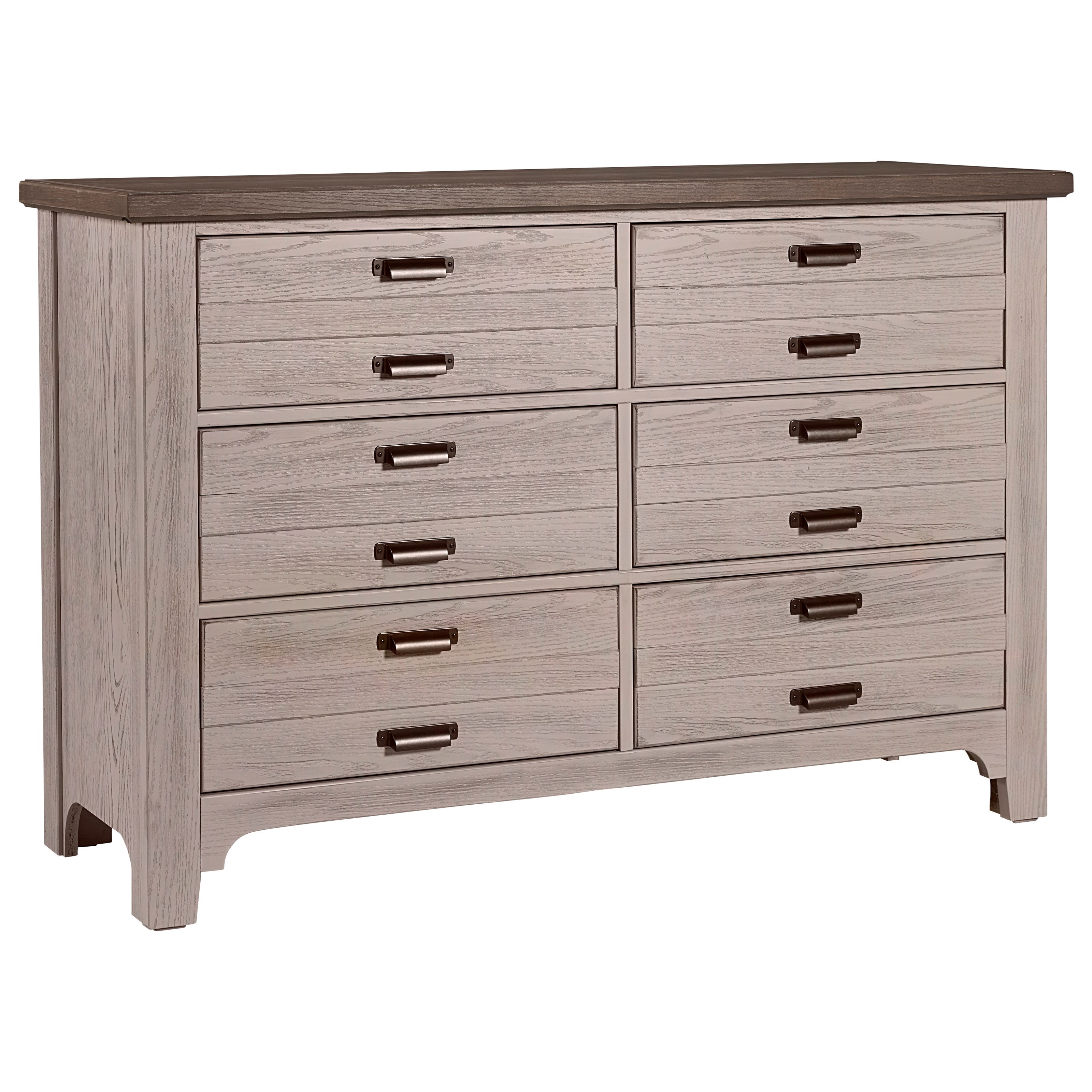 Laurel Mercantile Co. Bungalow Transitional 6 Drawer Double Dresser