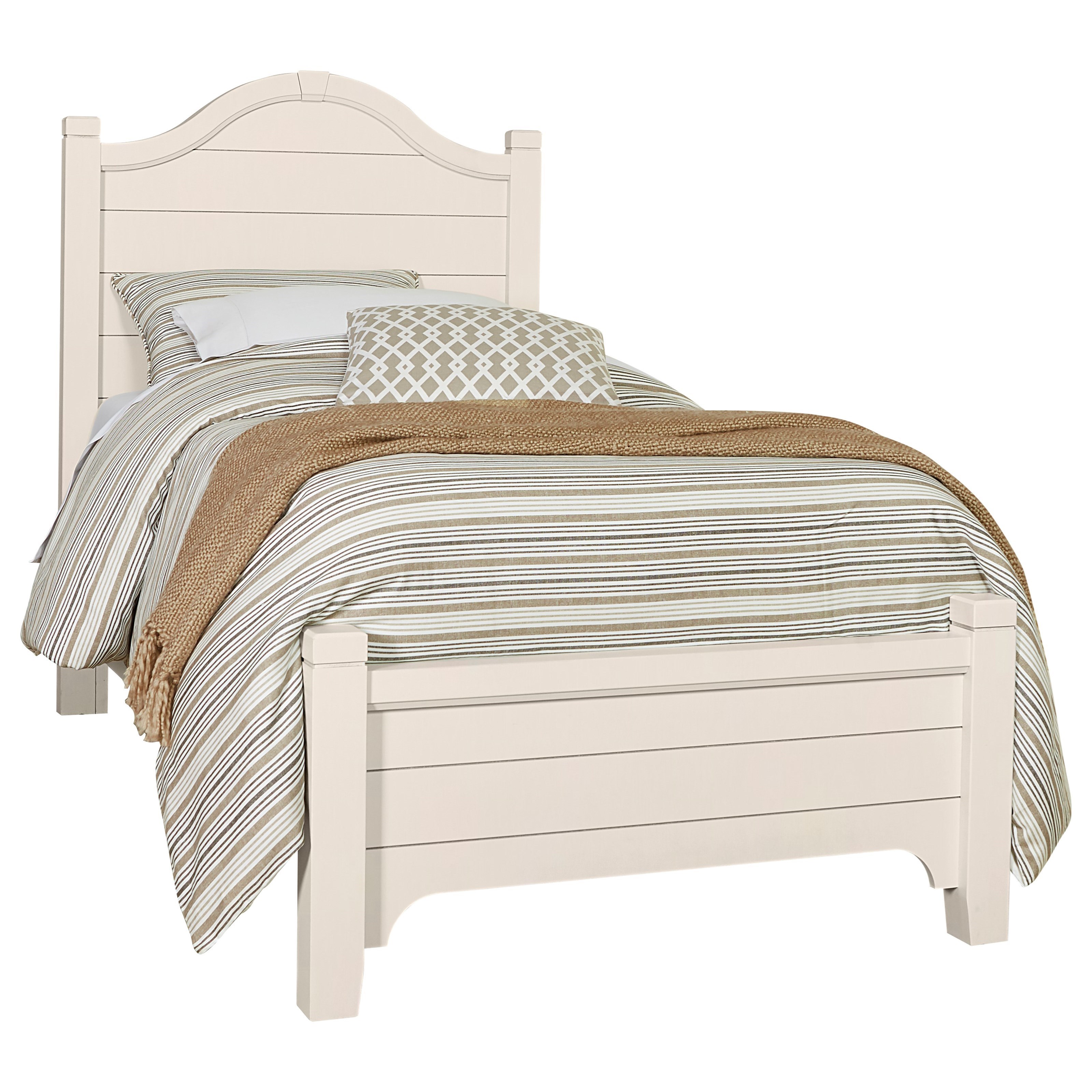 Laurel Mercantile Co. Bungalow 744552+255+911 Full Low Profile Bed with Arch Headboard Dunk