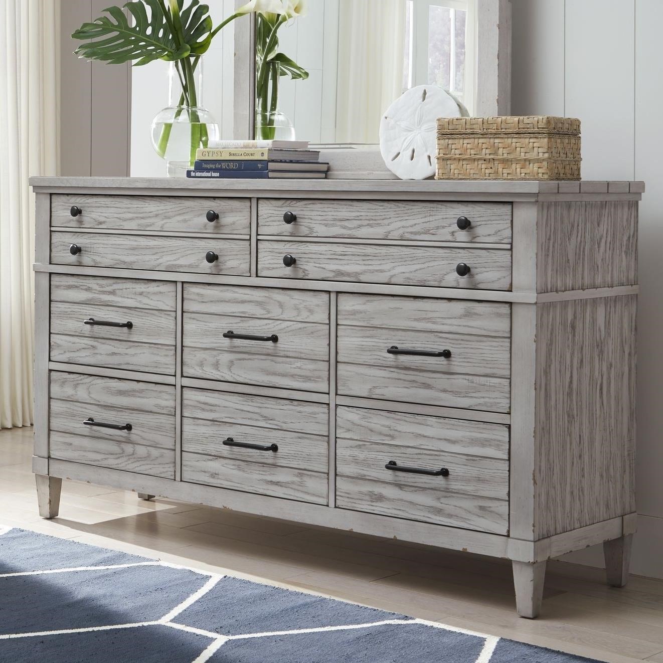 Legacy Classic Belhaven Modern Farmhouse 8Drawer Dresser with Felt