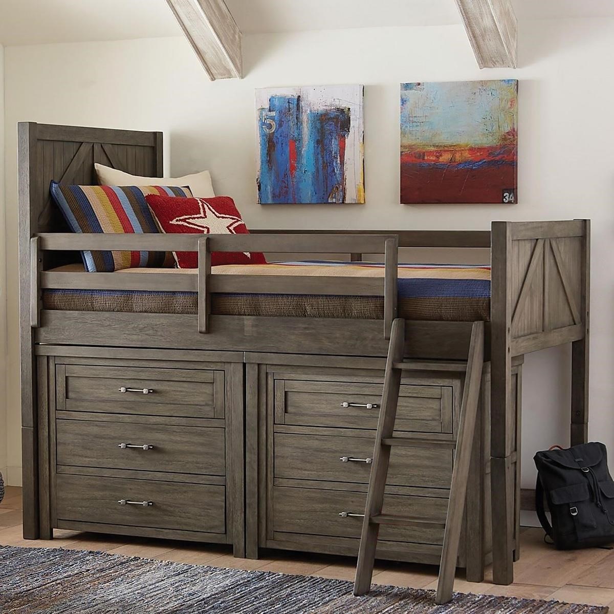 Caitbrook Twin Loft Bed With Large Storage Drawer Ashley atelieryuwa