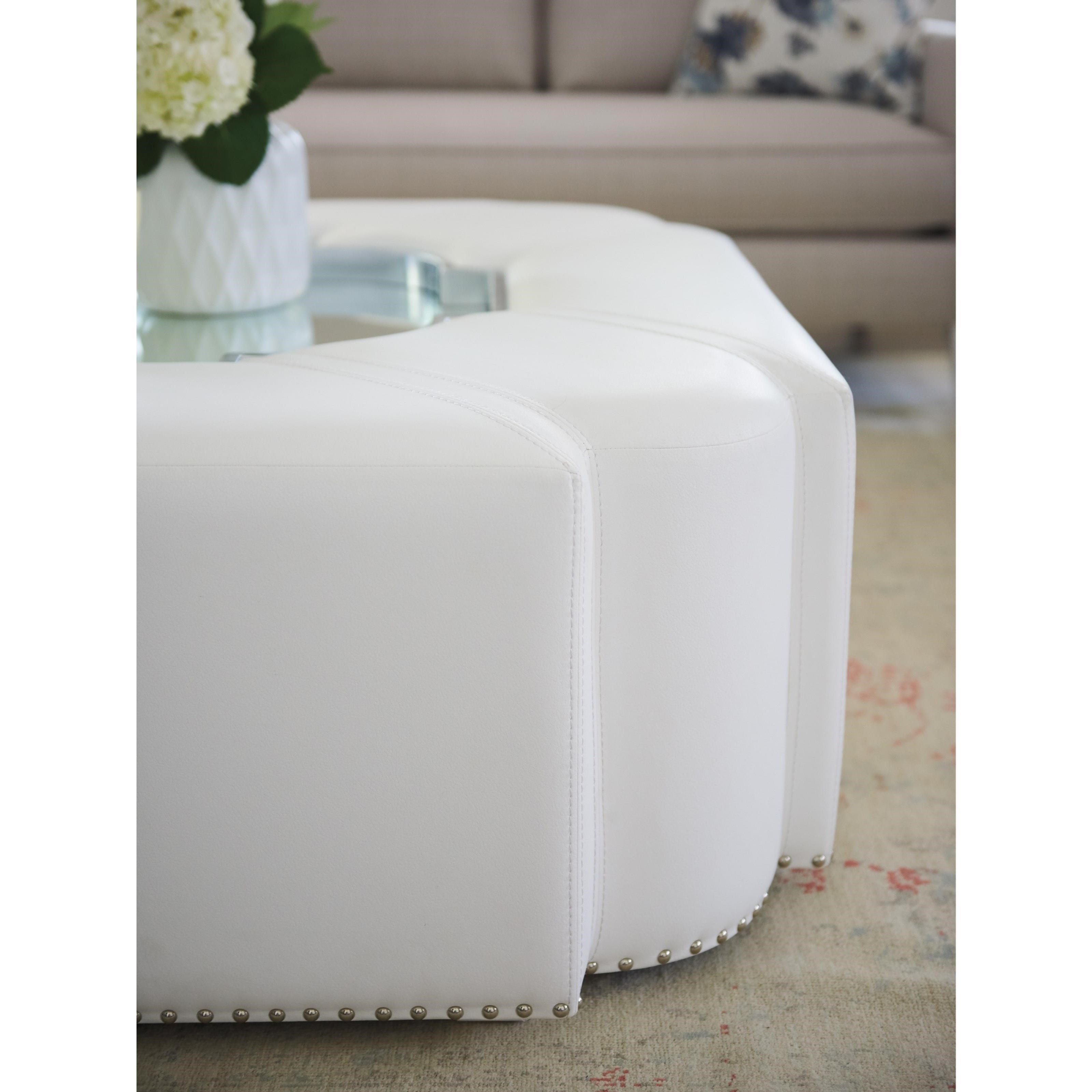 Lexington Avondale Clarendon Upholstered Faux Leather Cocktail Table