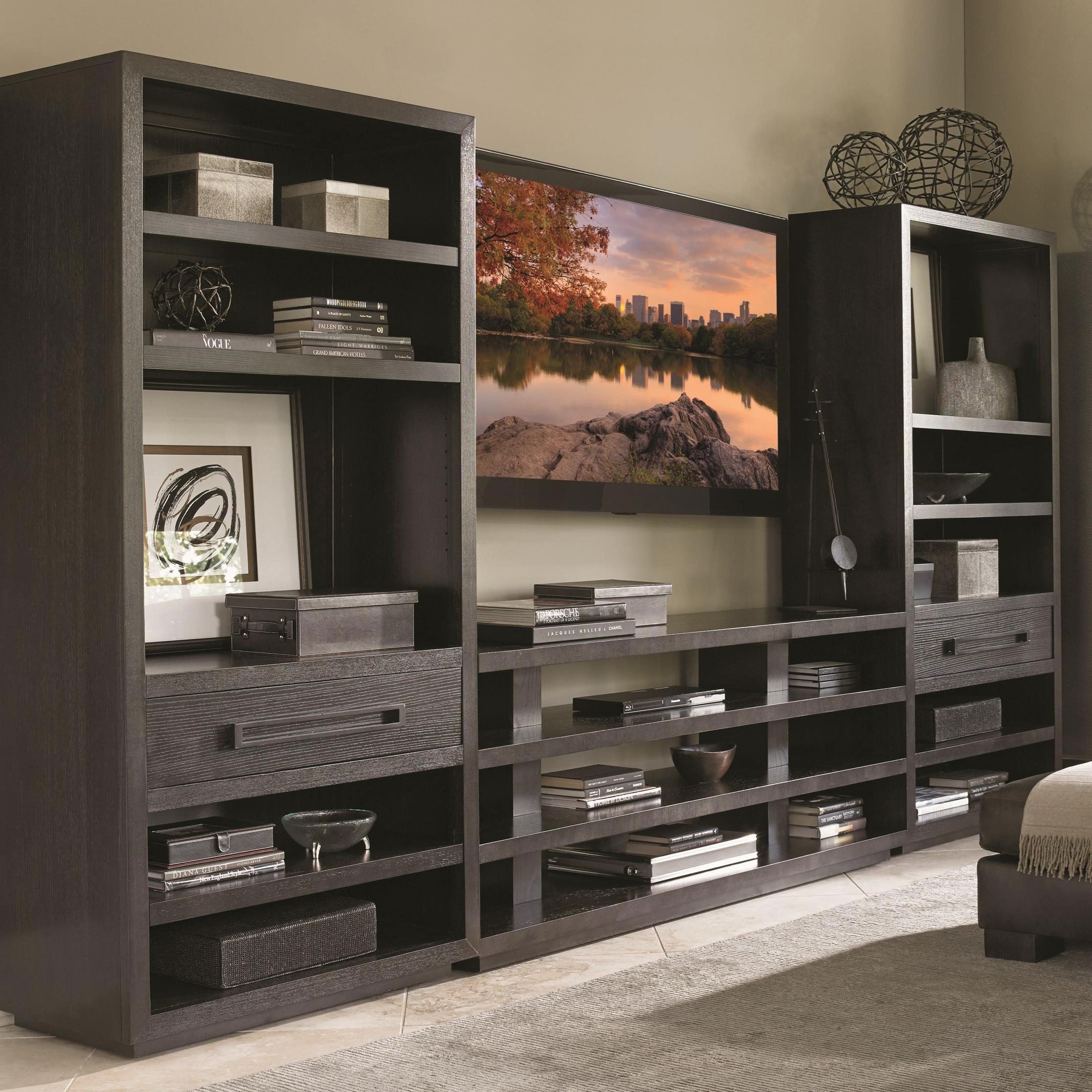 Lexington Carrera Entertainment Wall Unit with Elise Console Table and