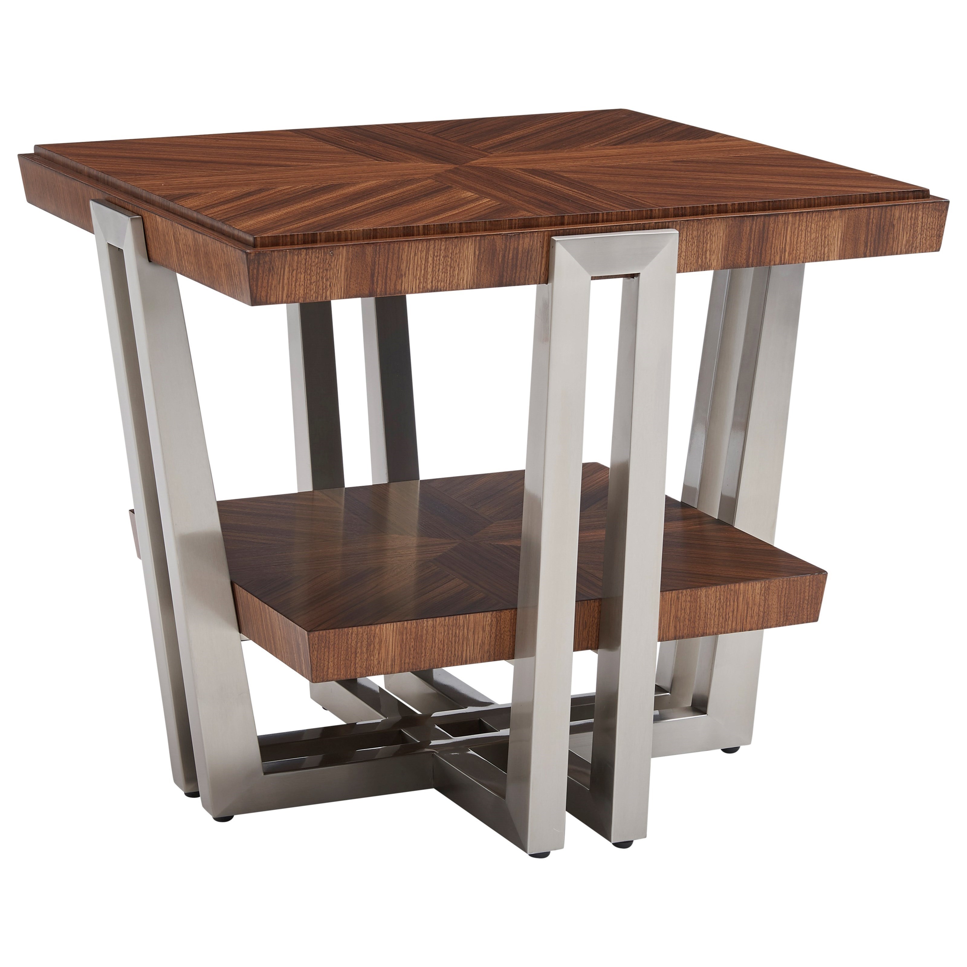 Lexington Kitano 734953C Gianni Square End Table with Shelf