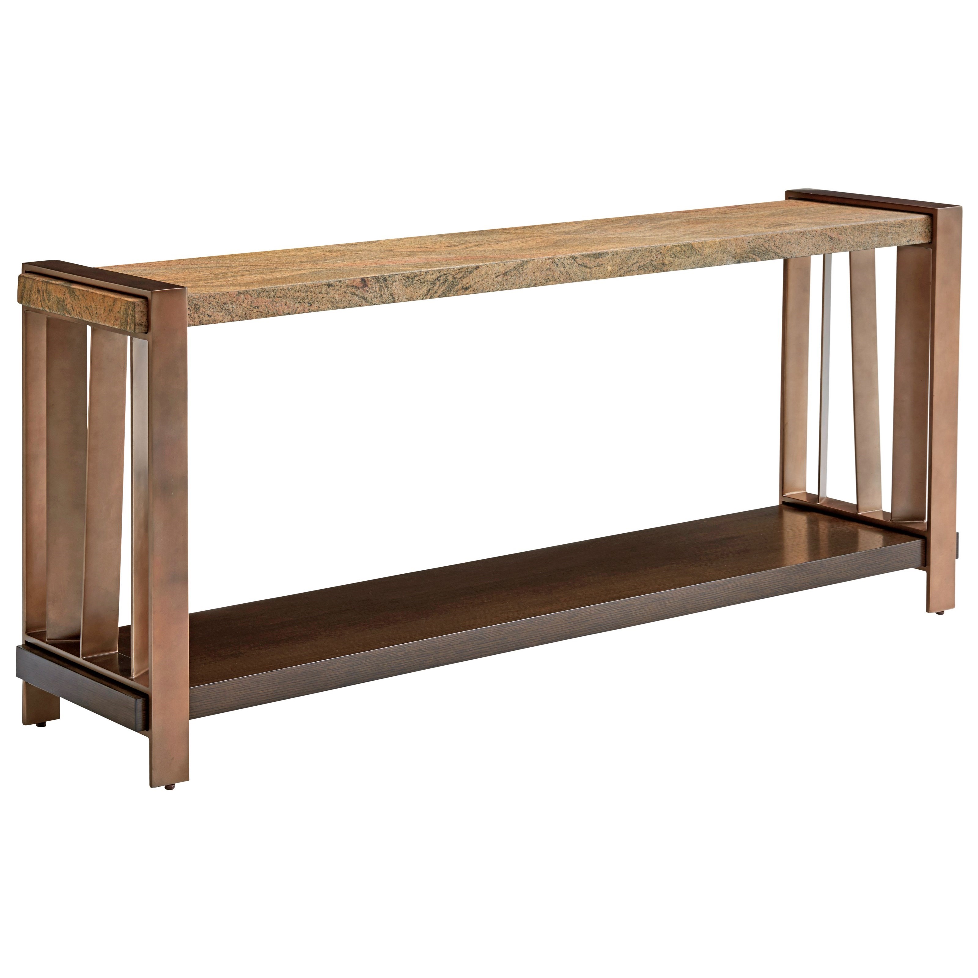 Lexington Zavala 790967C Intersect Console Table with Brazilian Gold