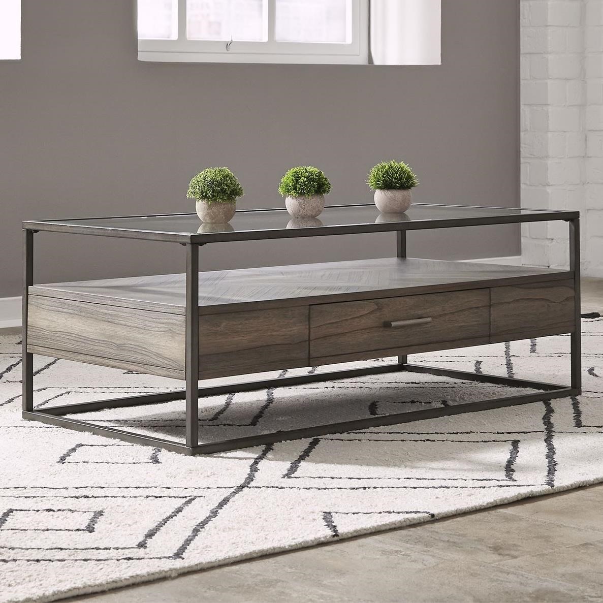 Liberty Furniture Jamestown Contemporary Rectangular Cocktail Table ...