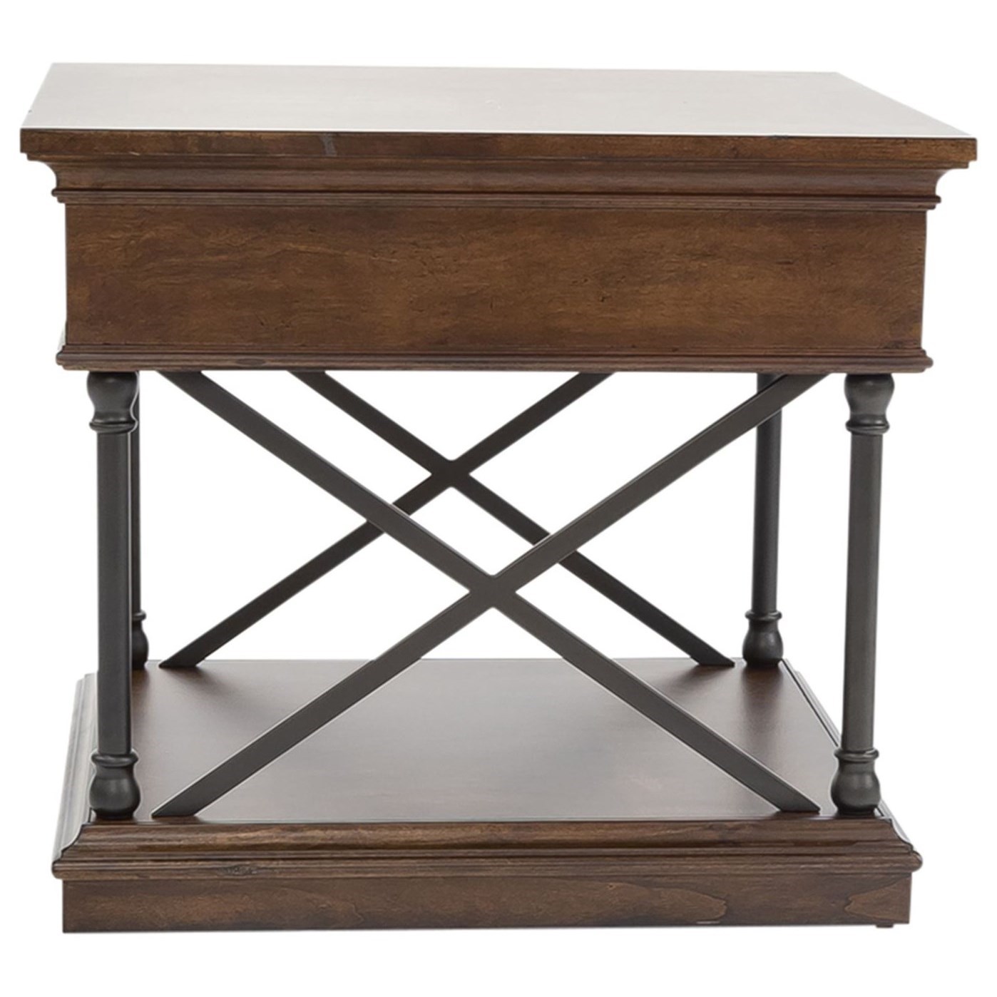 Liberty Furniture Tribeca Metal/Wood Drawer End Table