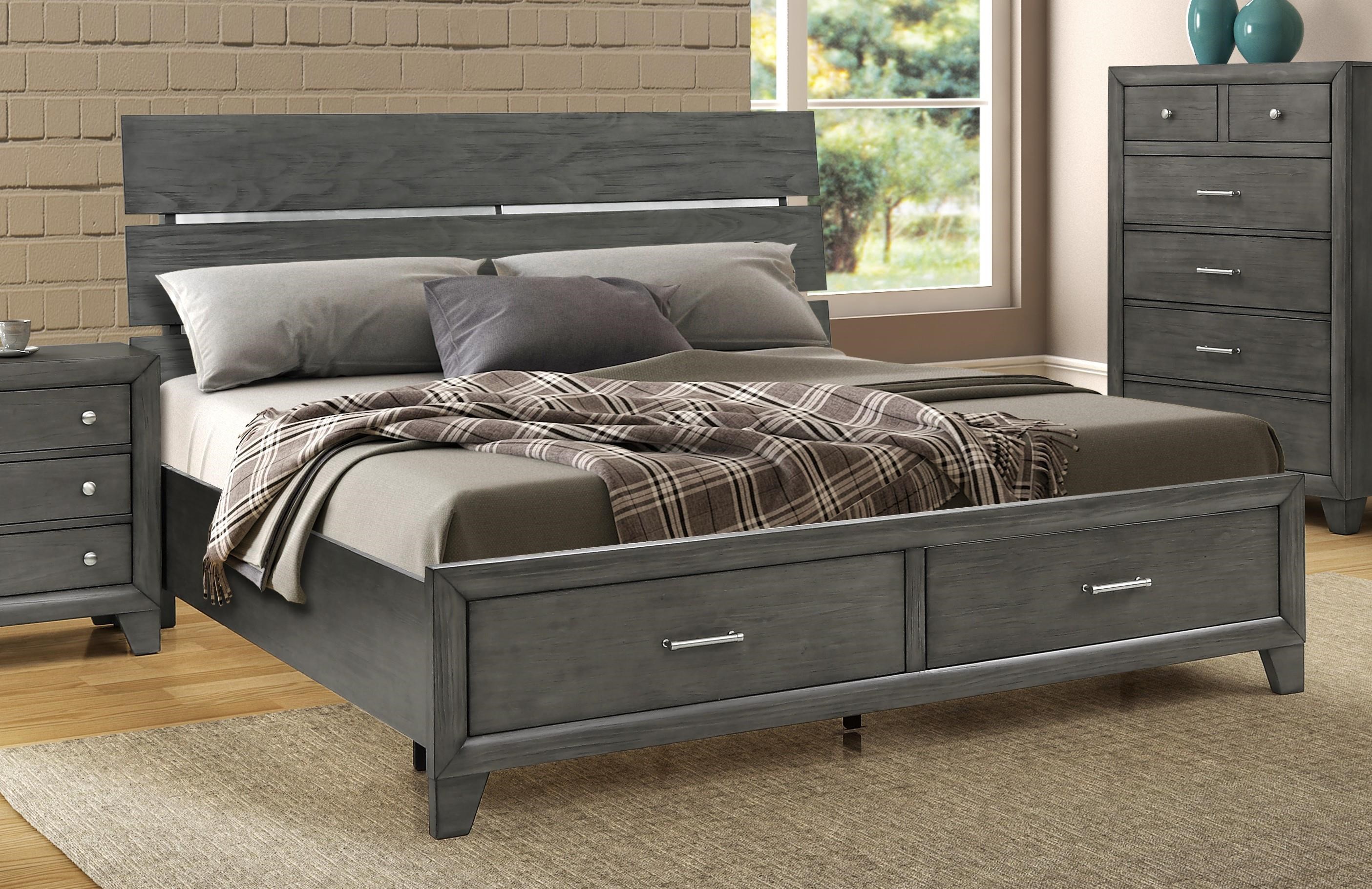Lifestyle 8130G 505124141 Queen Storage Bed Furniture Fair North