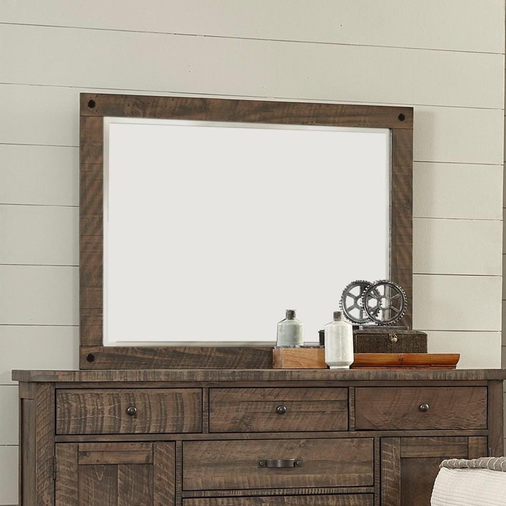 Lifestyle JD Mex Rustic Rectangular Dresser Mirror Royal Furniture
