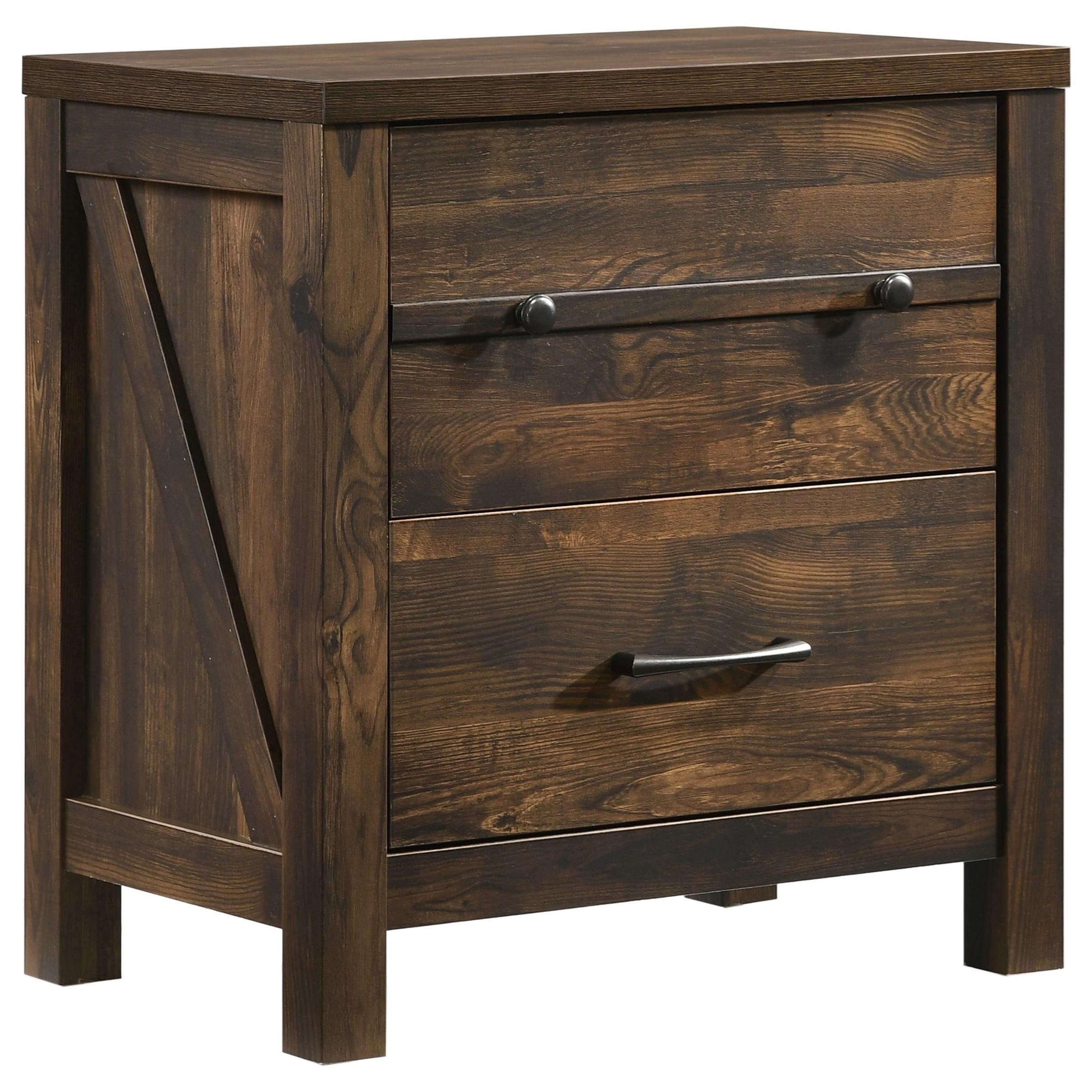 Lifestyle C8100A 540127122 Transitional Nightstand with Two Drawers