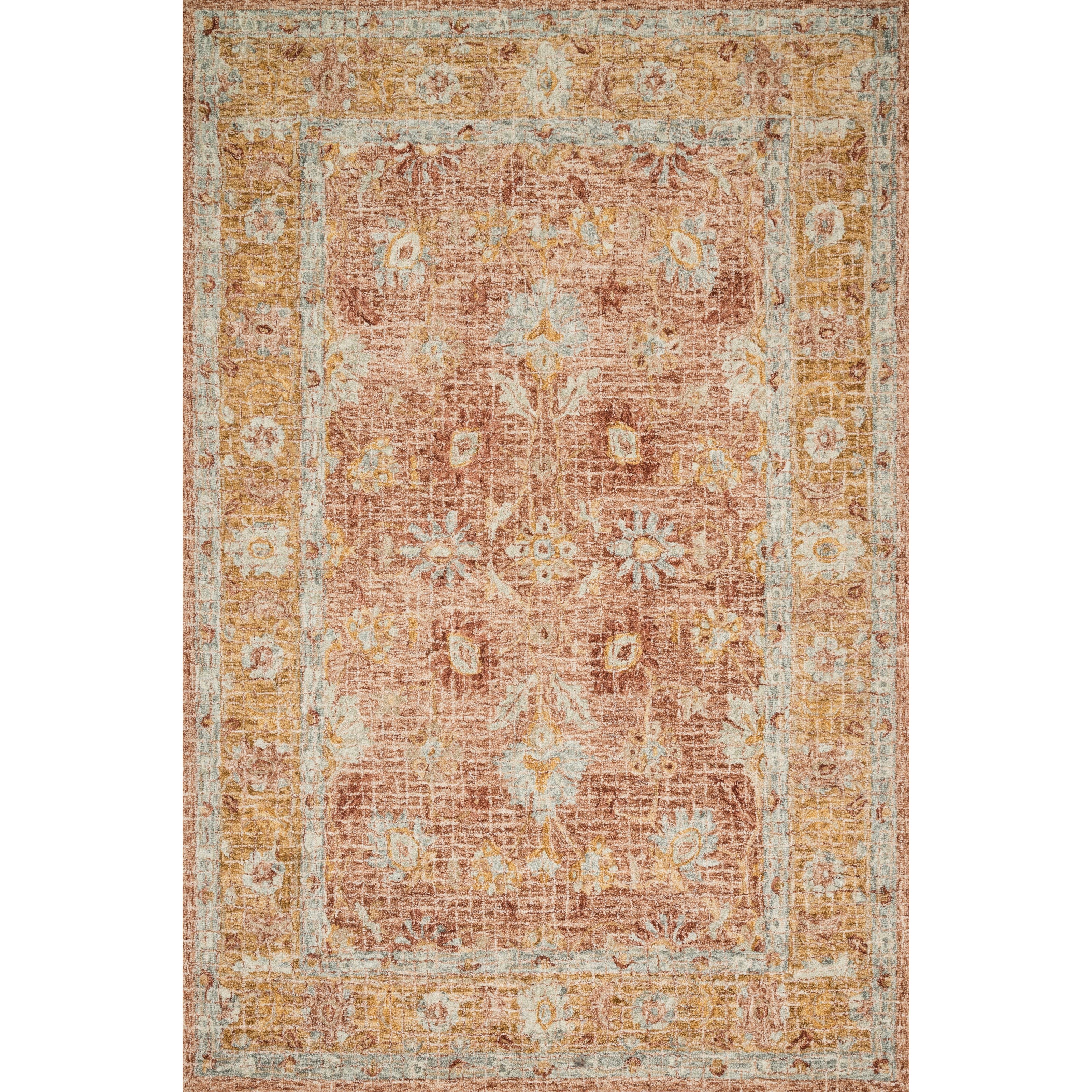 Loloi Rugs Julian 5'0" x 7'6" Terracotta / Gold Rug Virginia