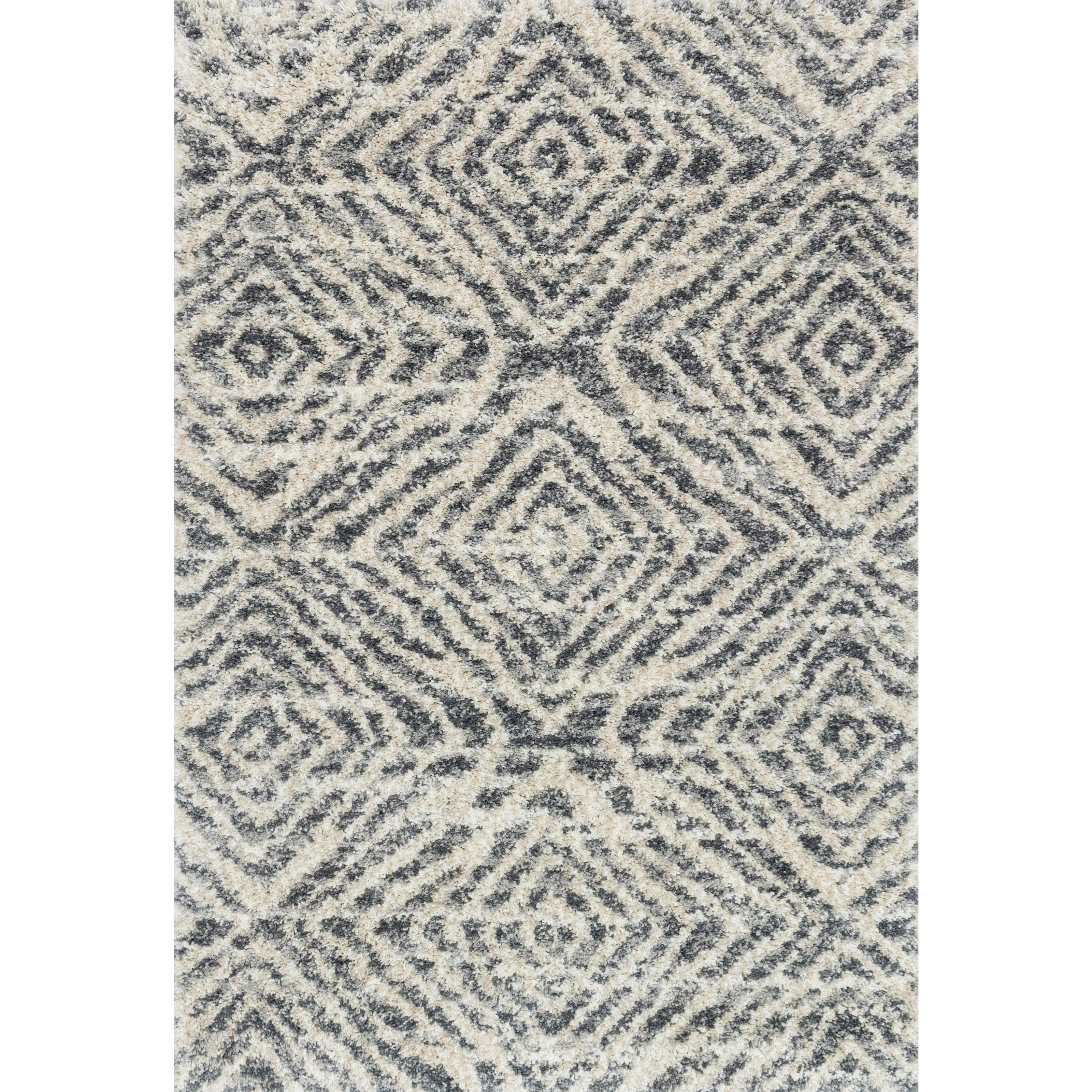 Loloi Rugs Quincy 2'3" x 4'0" Graphite / Sand Rug Virginia Furniture