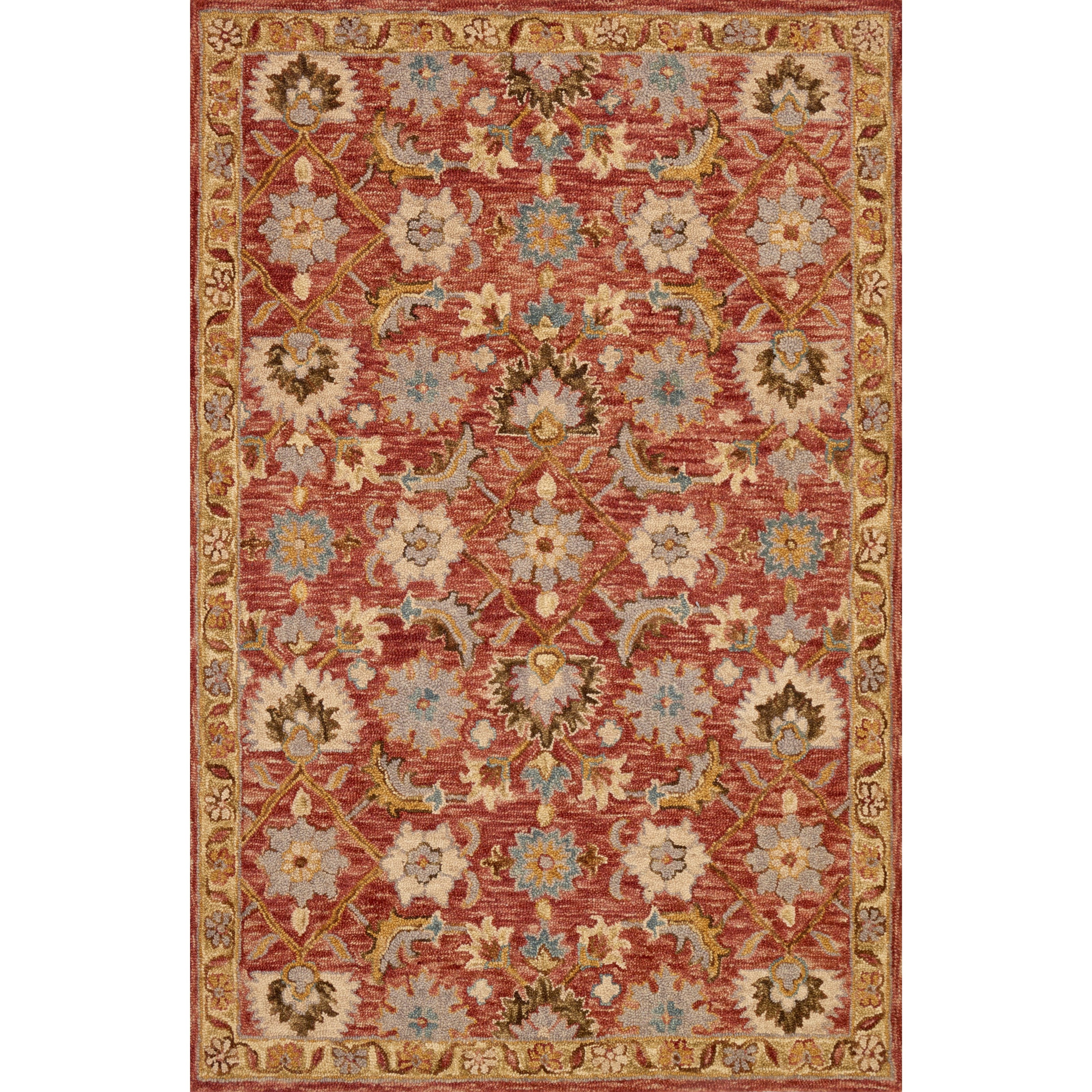 Loloi Rugs Victoria 1'6" x 1'6" Terracotta / Gold Rug Sprintz