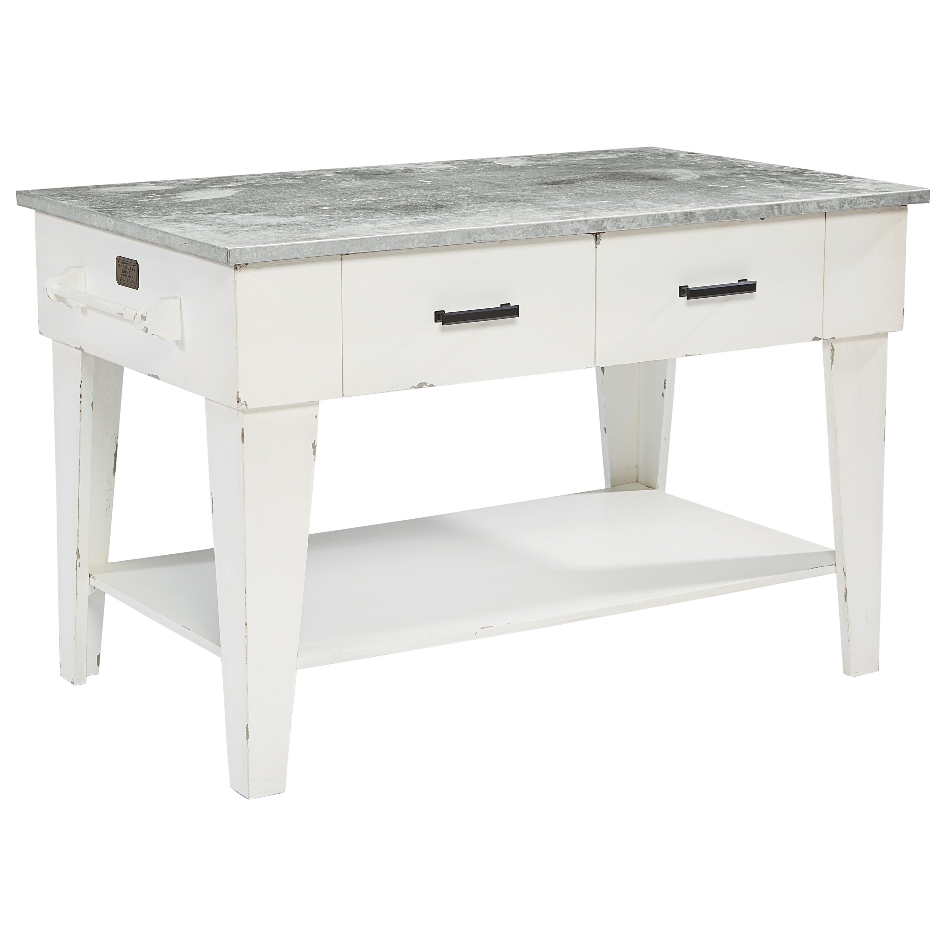 Magnolia Home by Joanna Gaines Farmhouse Kitchen Island with 2 Drawers