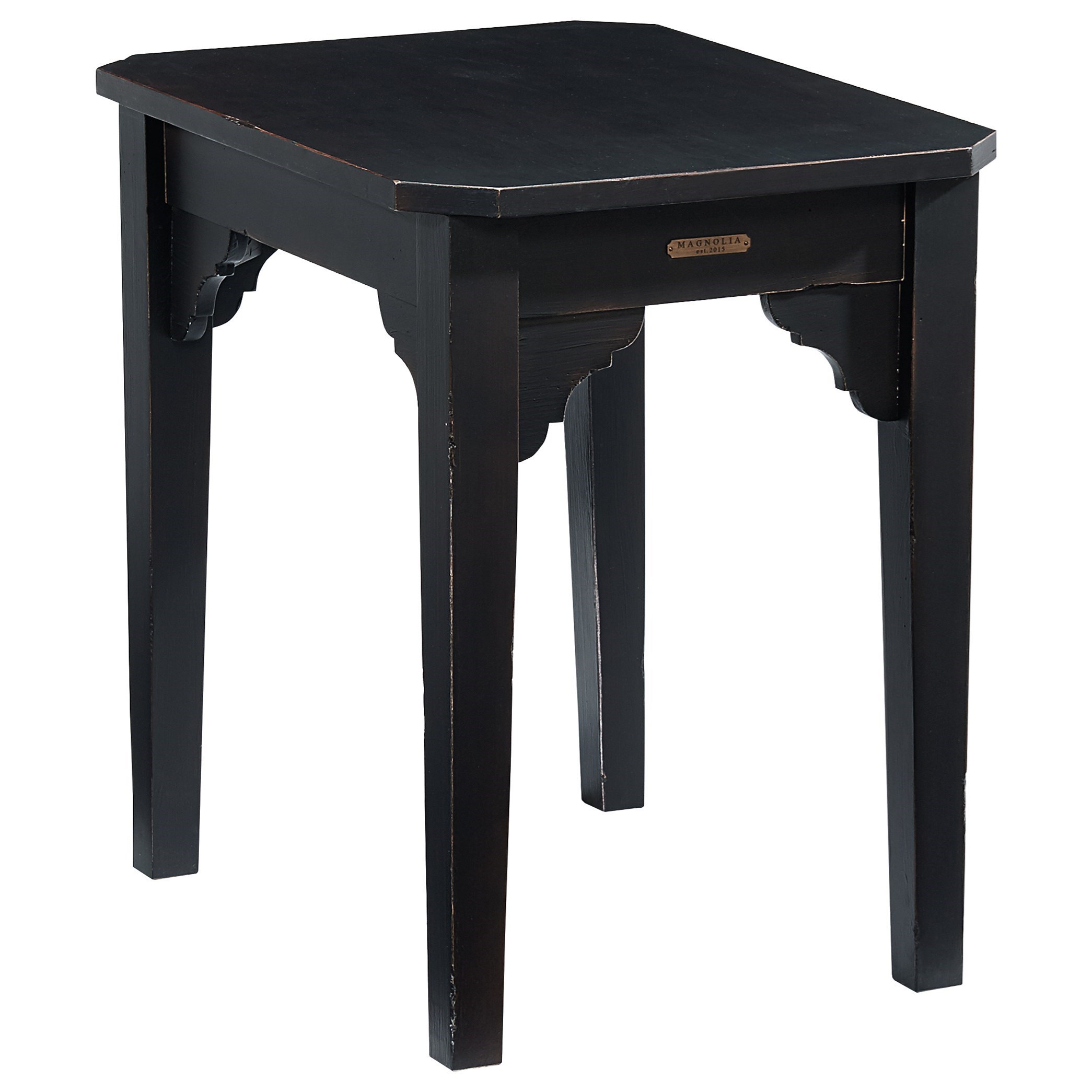 Magnolia Home by Joanna Gaines Farmhouse End Table with CutOut Corner