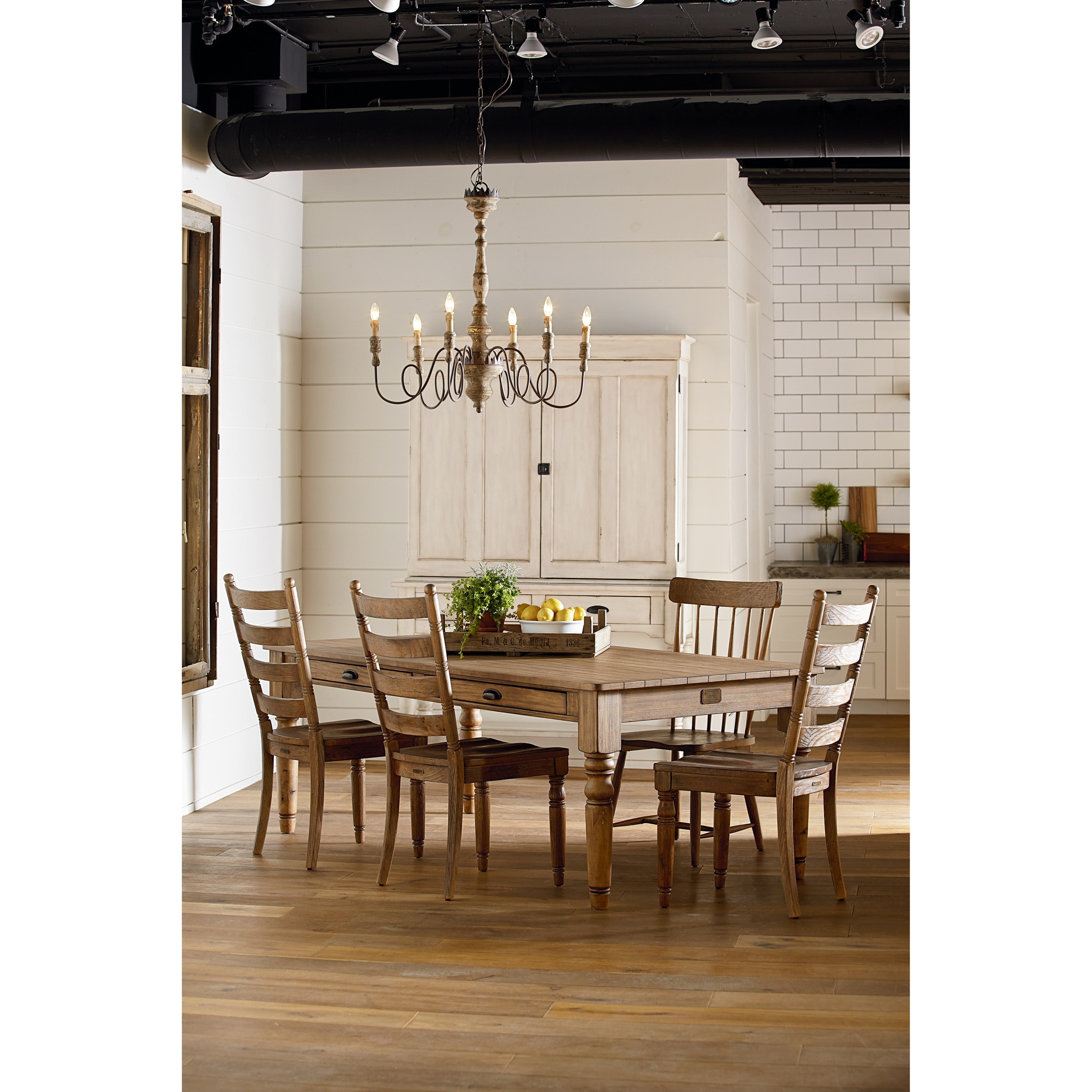 Magnolia Home by Joanna Gaines Primitive 8 Foot Taper Turned Dining