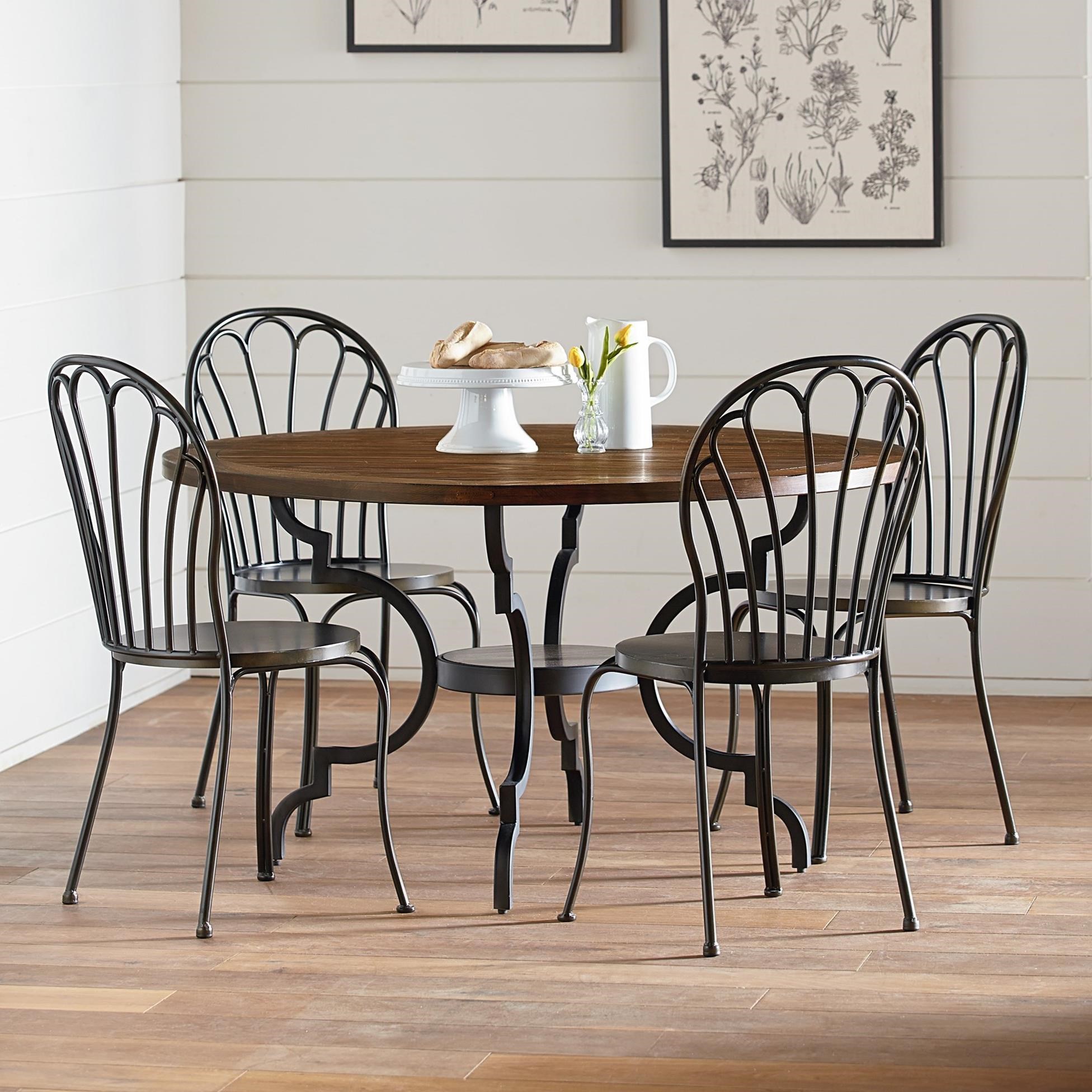 Magnolia Home by Joanna Gaines Primitive 5 Piece Round Table & Chair