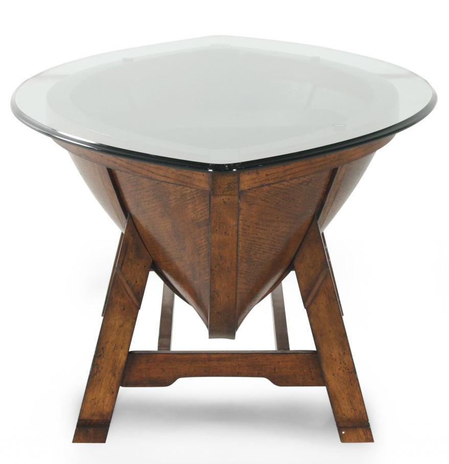 Magnussen Home Beaufort Boat Hull Cocktail Table with Trestle Base and
