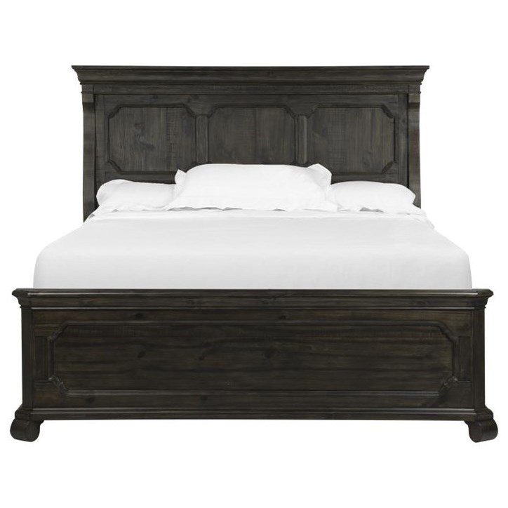 Magnussen Home Bellamy B249154 Traditional Queen Panel Bed with Crown