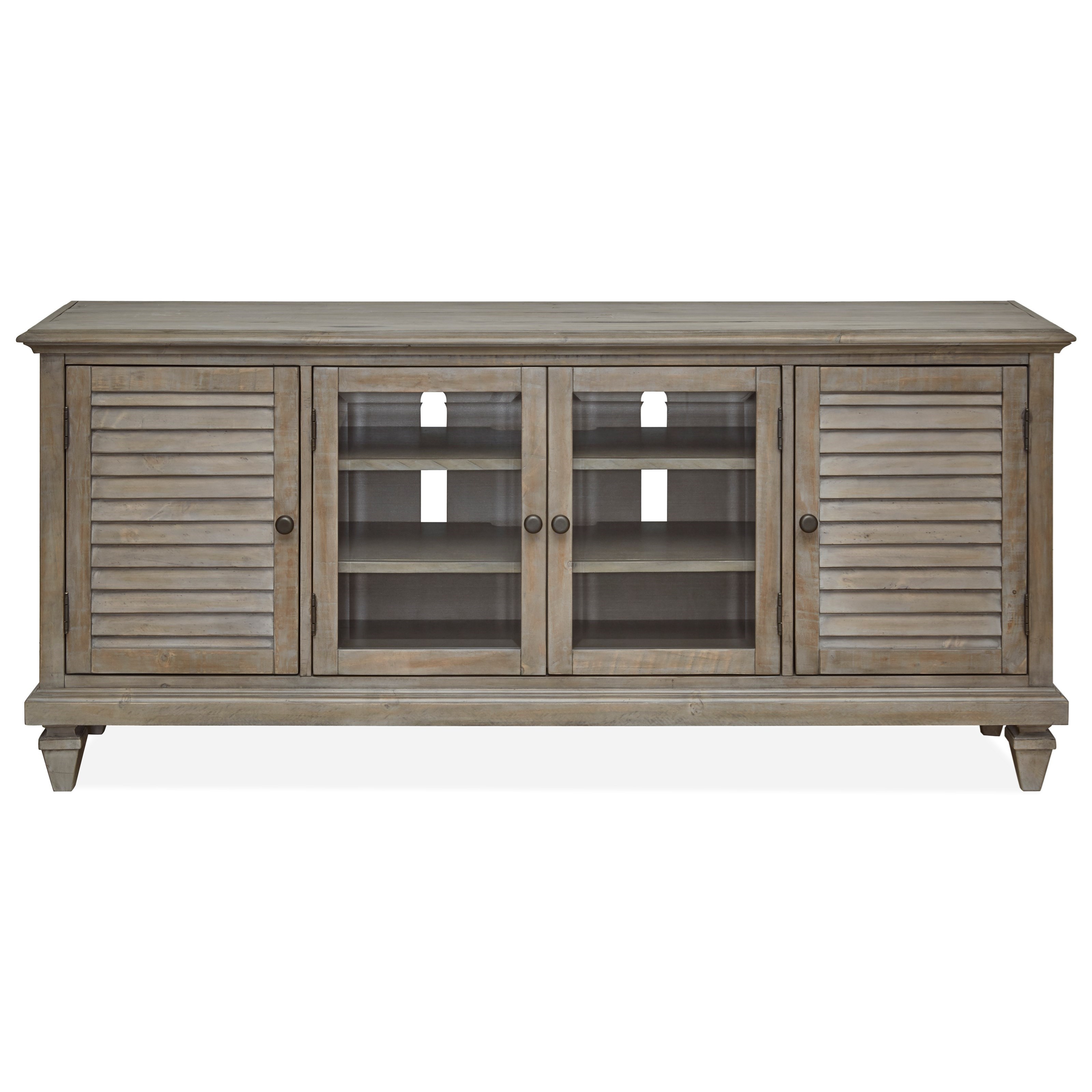 Magnussen Home Lancaster TV Console with Wire Management and Adjustable