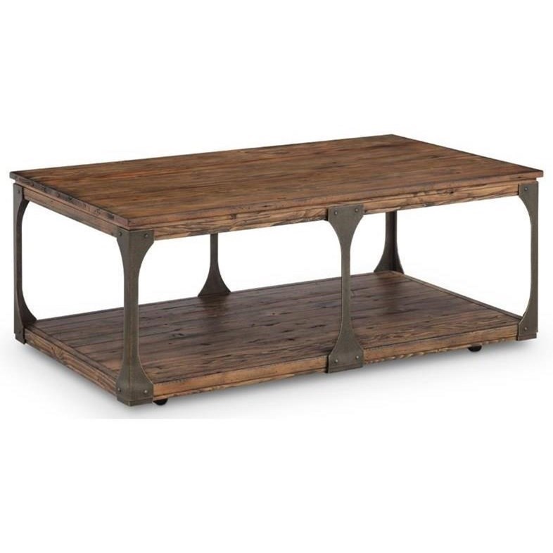 Magnussen Home Montgomery Rustic Rectangular Cocktail Table Reeds