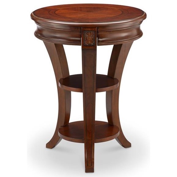 Magnussen Home Winslet T411535 Round Accent Table with Shelves Upper