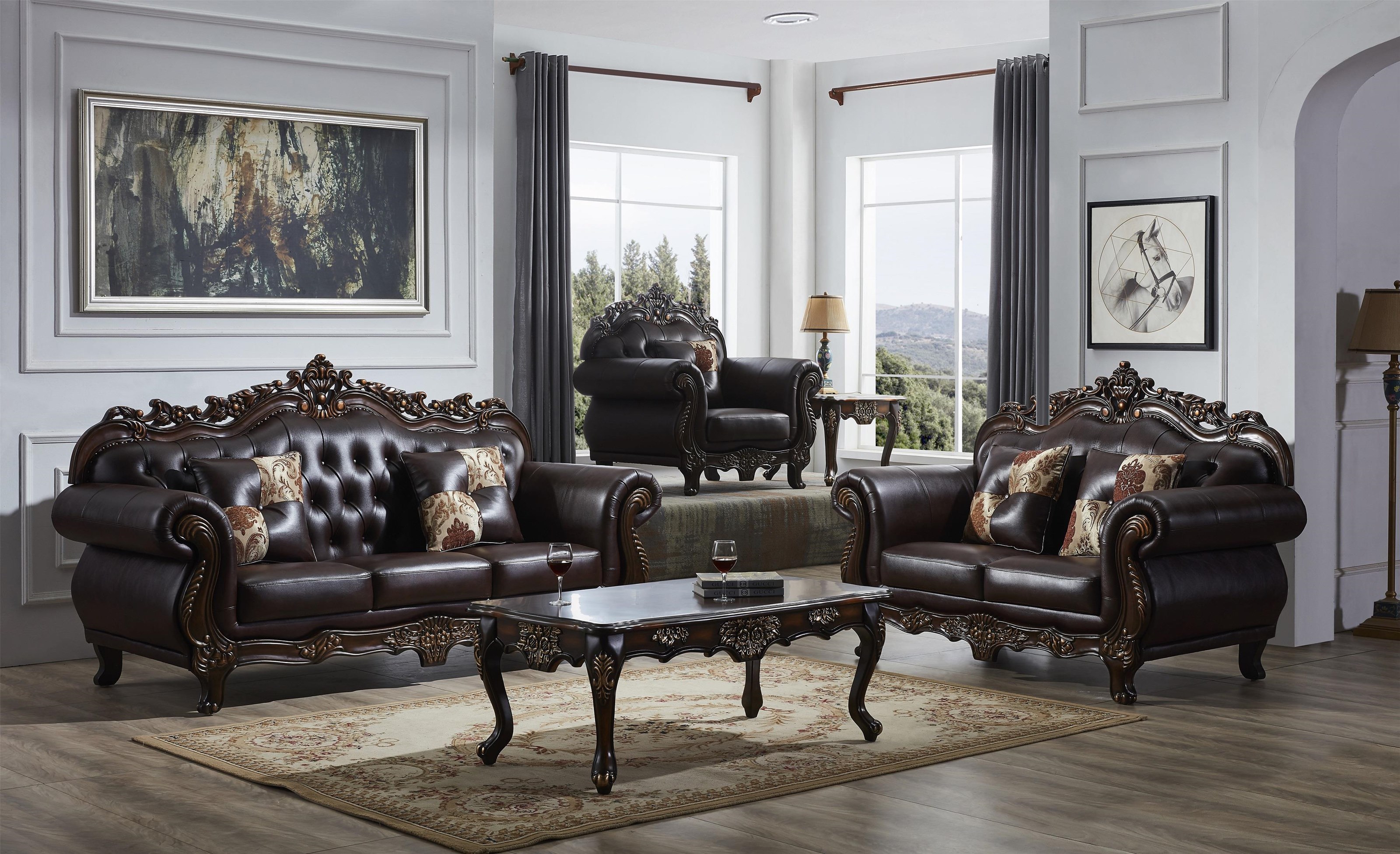 Decor Home Furniture Mcferran Home Furnishings Sf2268 Sf2268 2pc Sofa