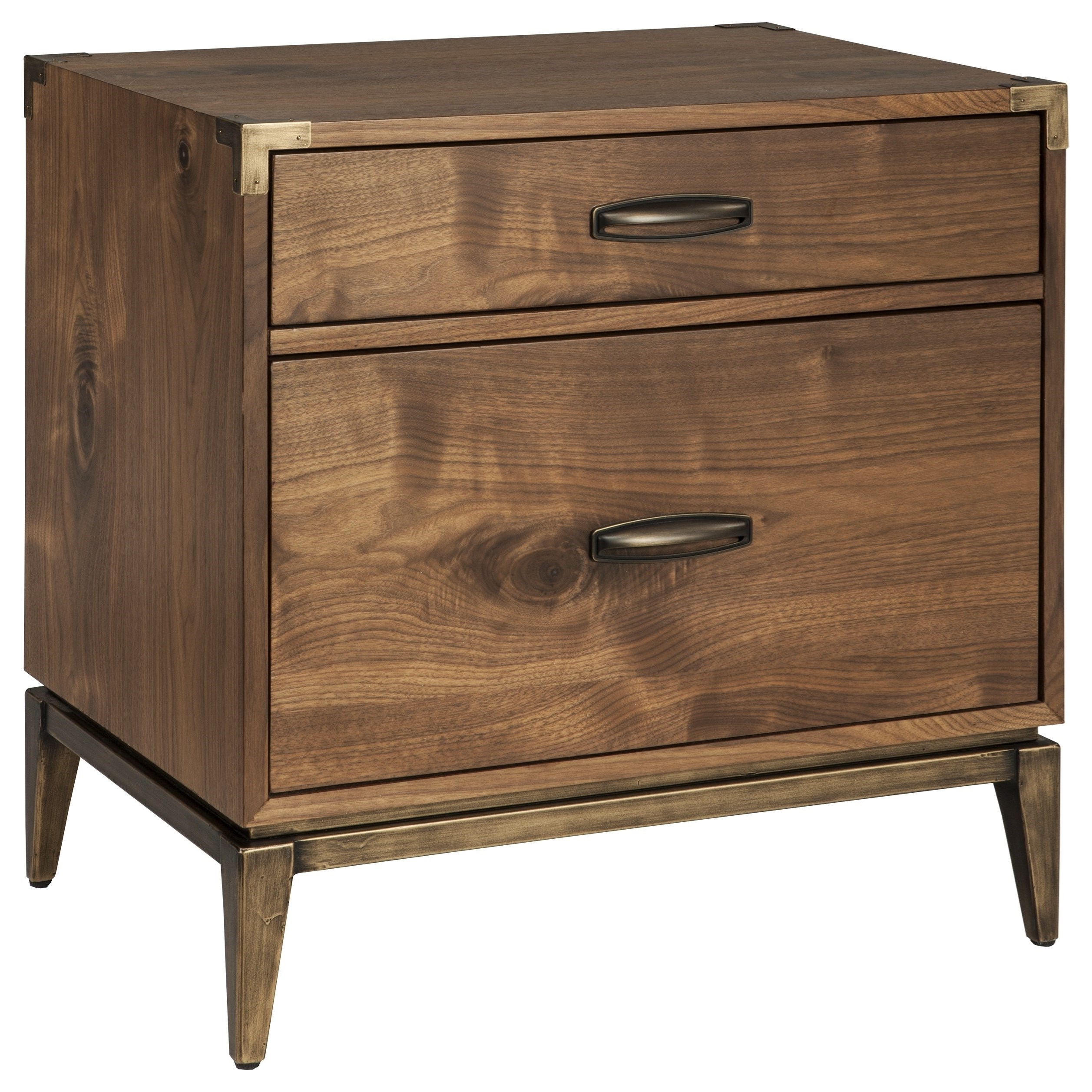 Modus International Adler MidCentury Modern Nightstand with Bronze