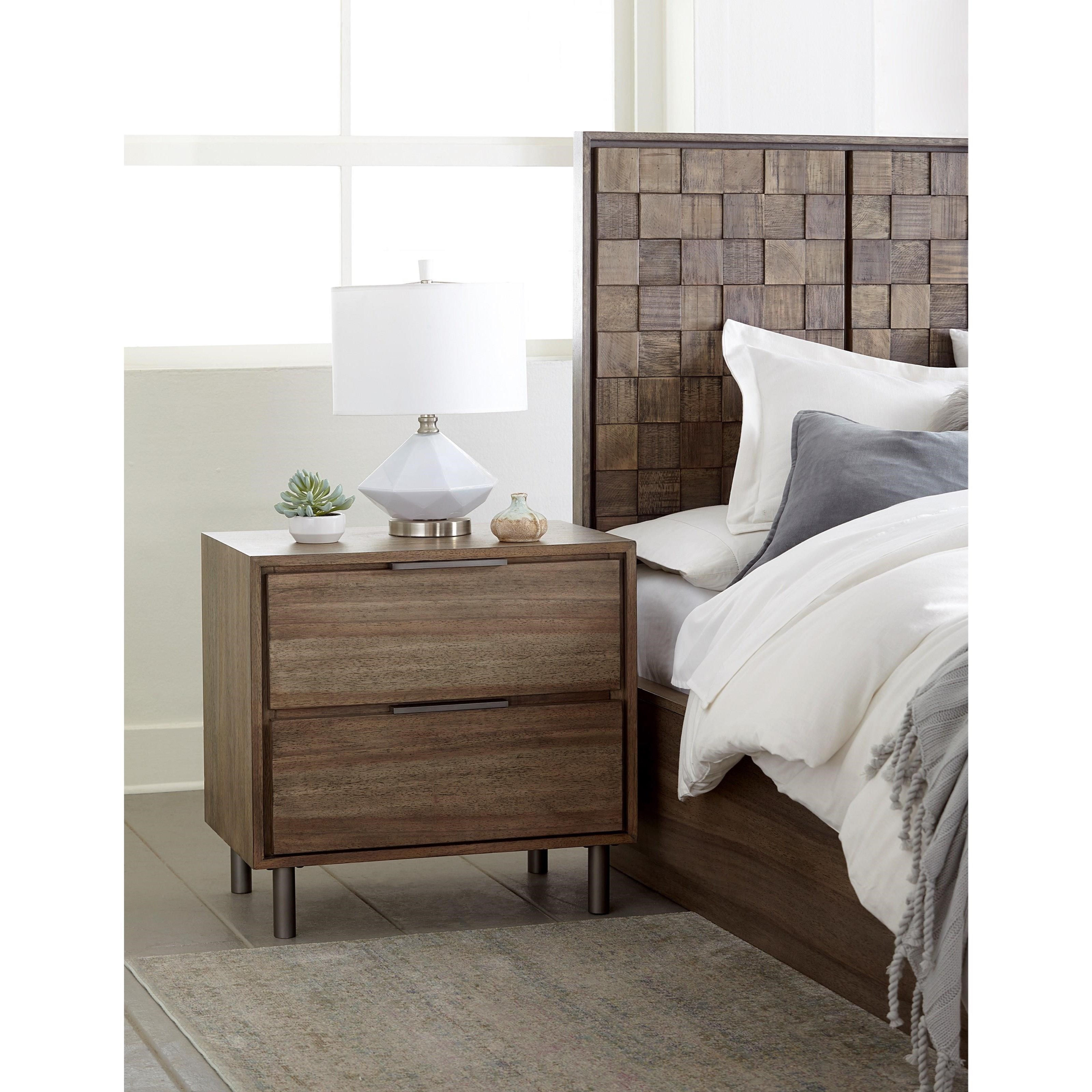Modus International Berkeley Contemporary 2Drawer Nightstand with Top