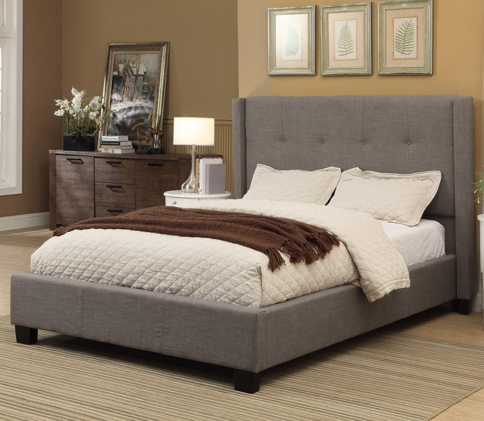 Geneva 3ZH3D67 Cal King Madeleine Upholstered Platform Storage Bed with