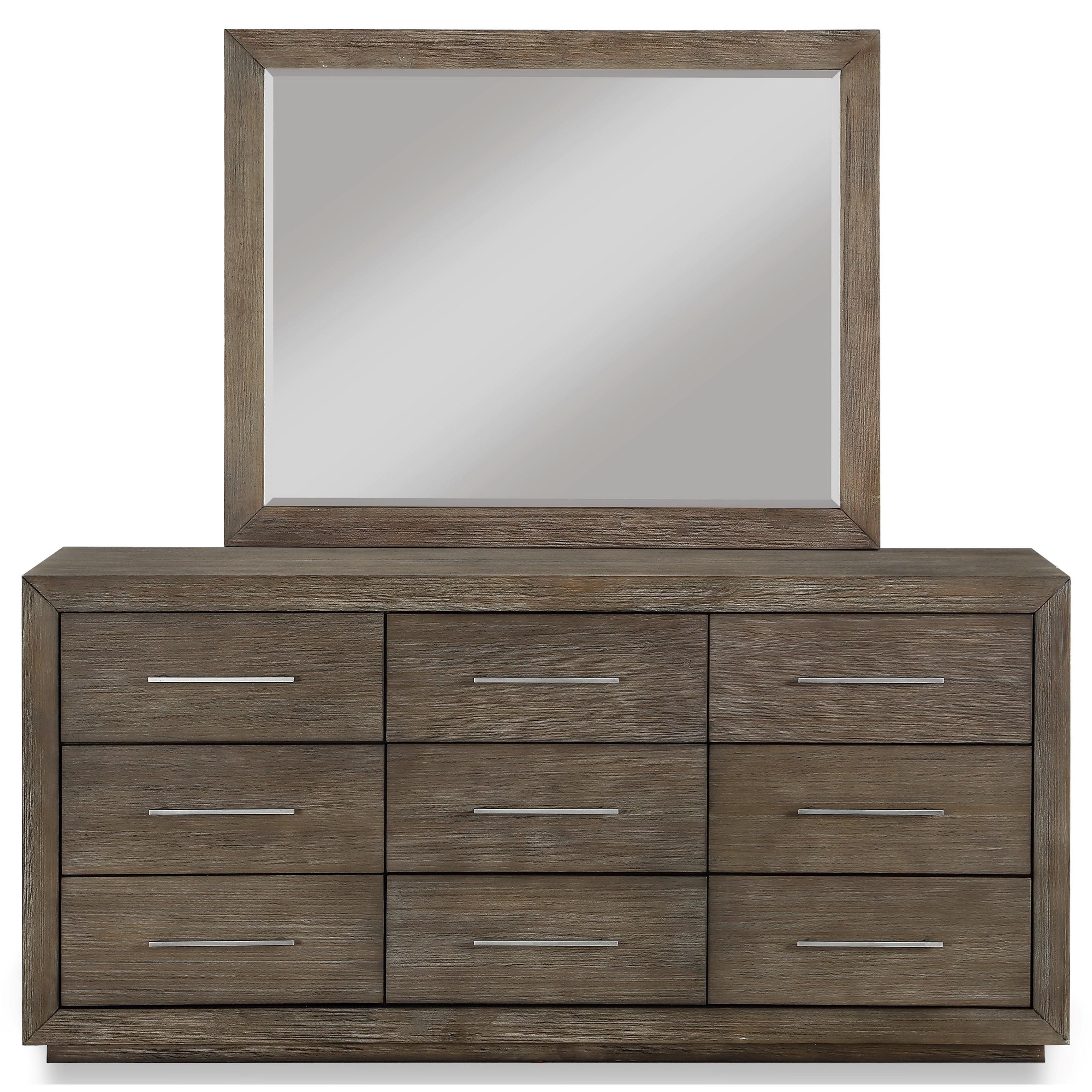 Modus International Melbourne Contemporary 9Drawer Dresser and Mirror