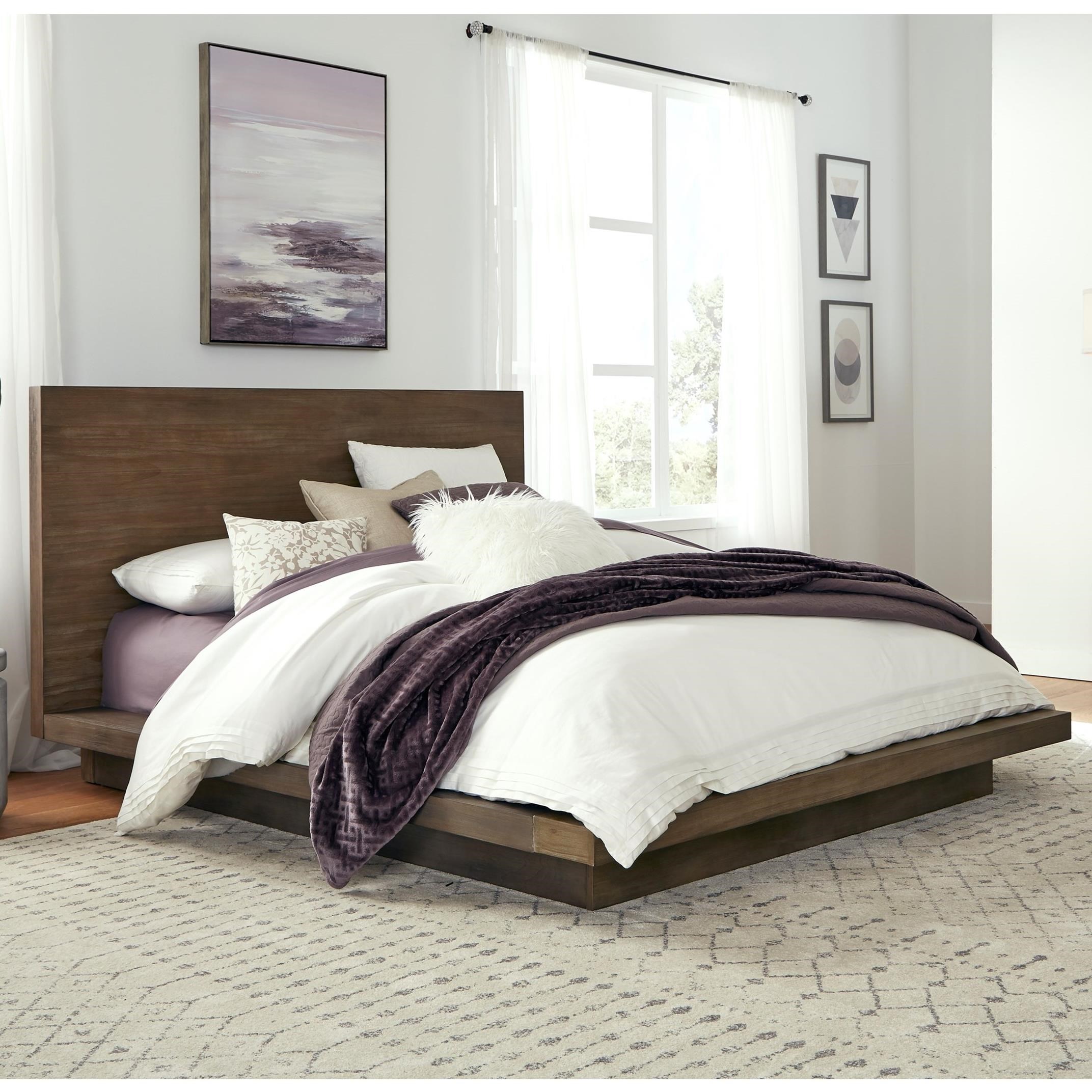 Melbourne Contemporary Queen Platform Bed Sadler's Home Furnishings