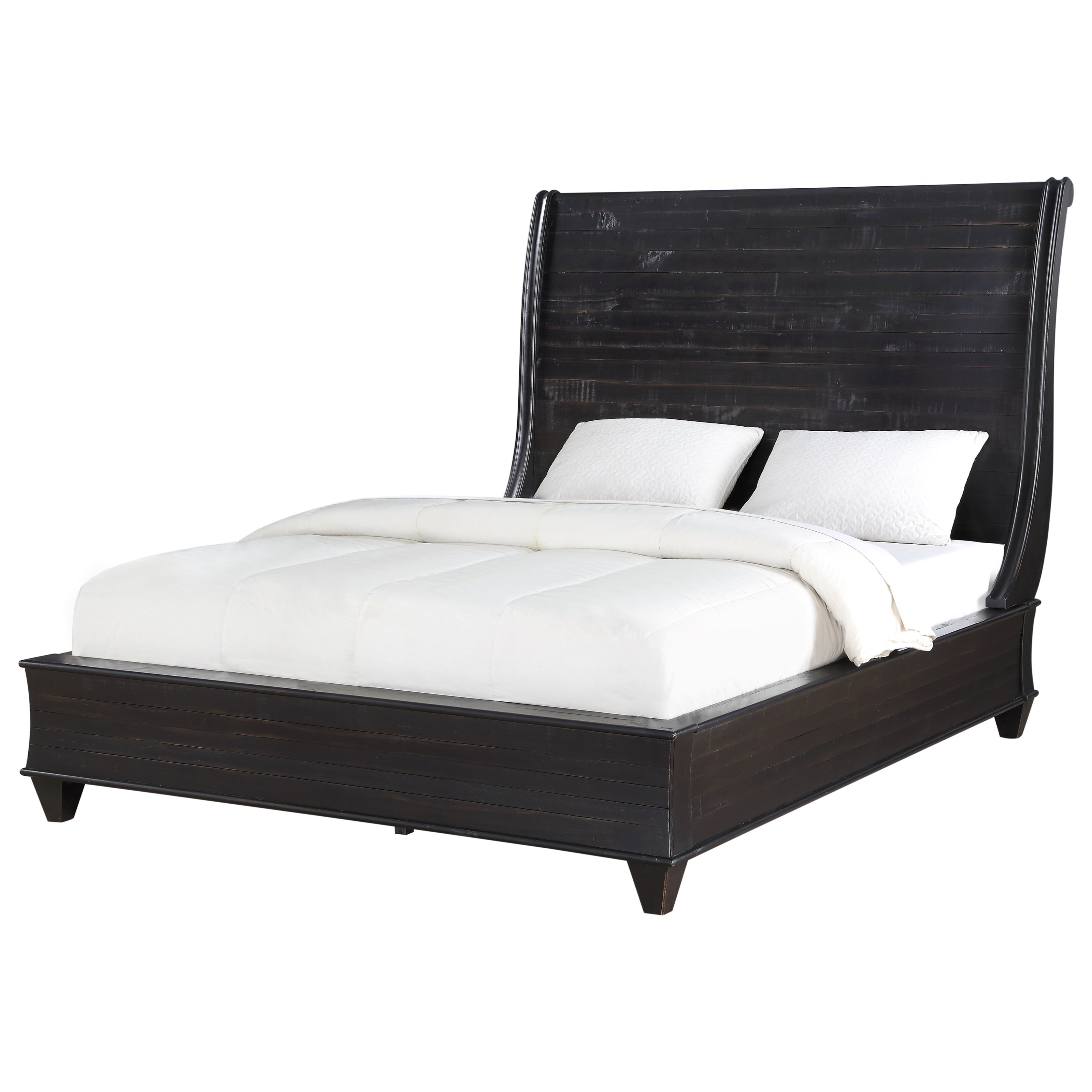 Modus International Philip King Platform Bed with Sleigh Headboard A1