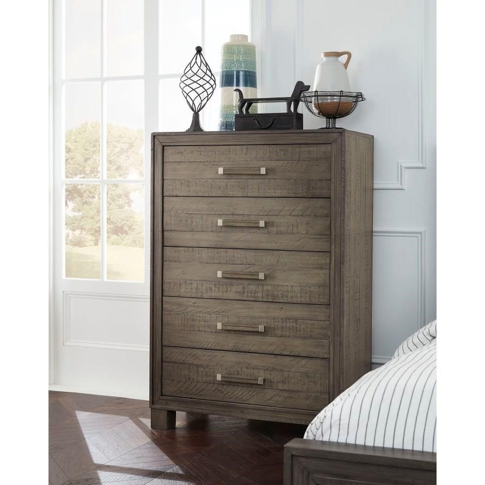 Modus International William Rustic Drawer Chest with Five Drawers A1