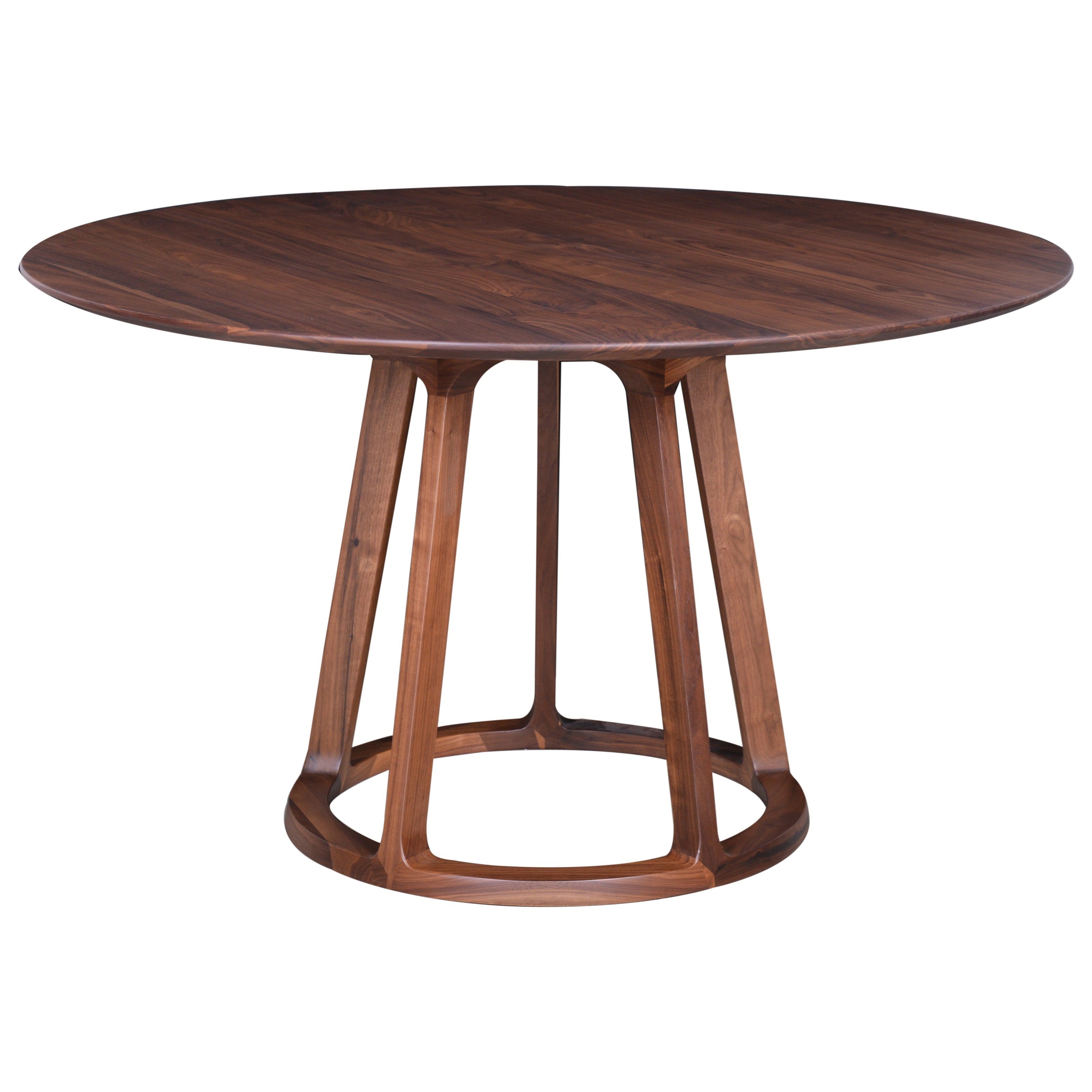 Aldo CB1027030 Round Dining Table Walnut Sadler's Home Furnishings