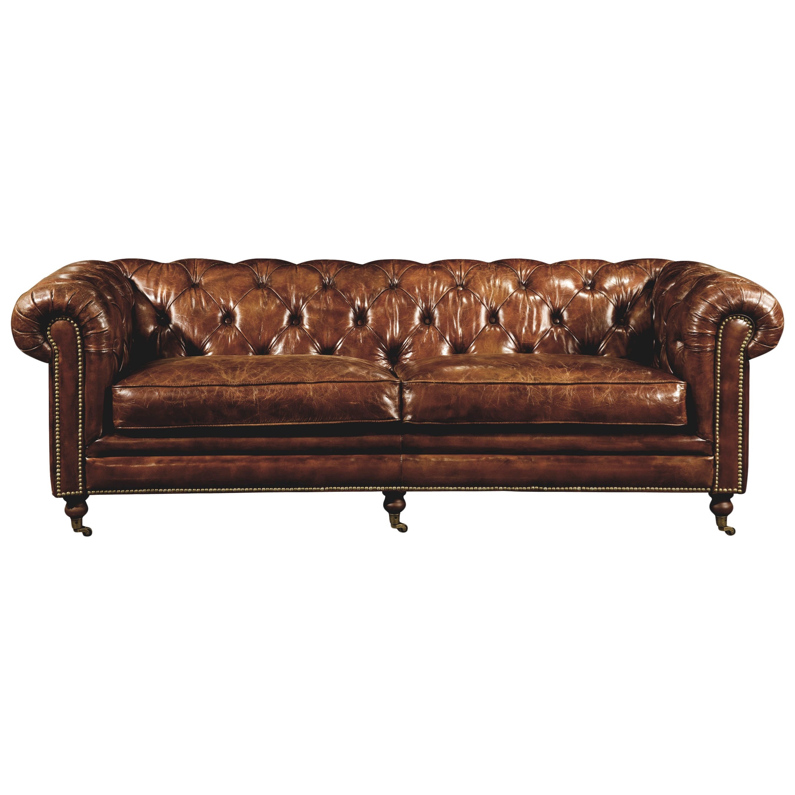 Birmingham PK100720 Tufted Top Grain Leather Sofa Sadler's Home