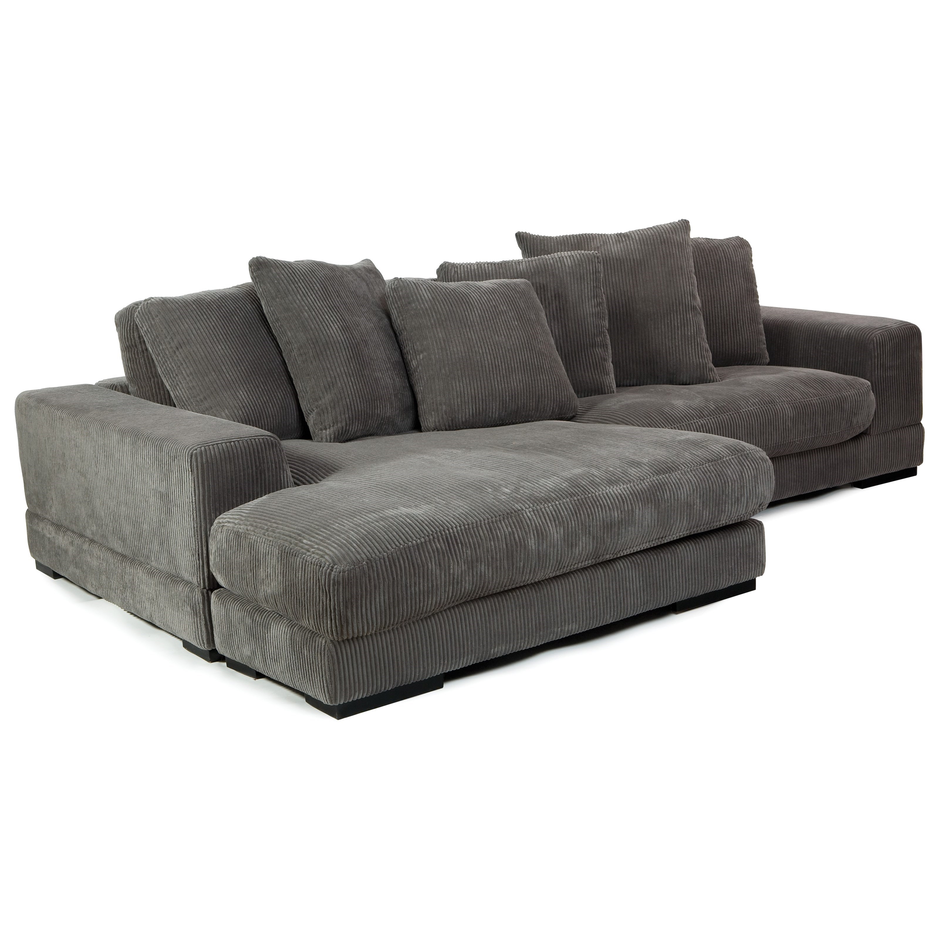 Moe's Home Collection Plunge Sectional with FlipStyle Chaise Stoney