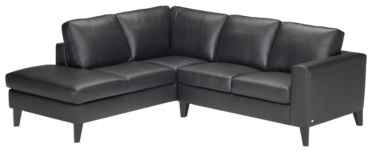 Natuzzi Editions 100 Italian Leather 1P0296810 Leather Sectional with Chaise Sadler's Home