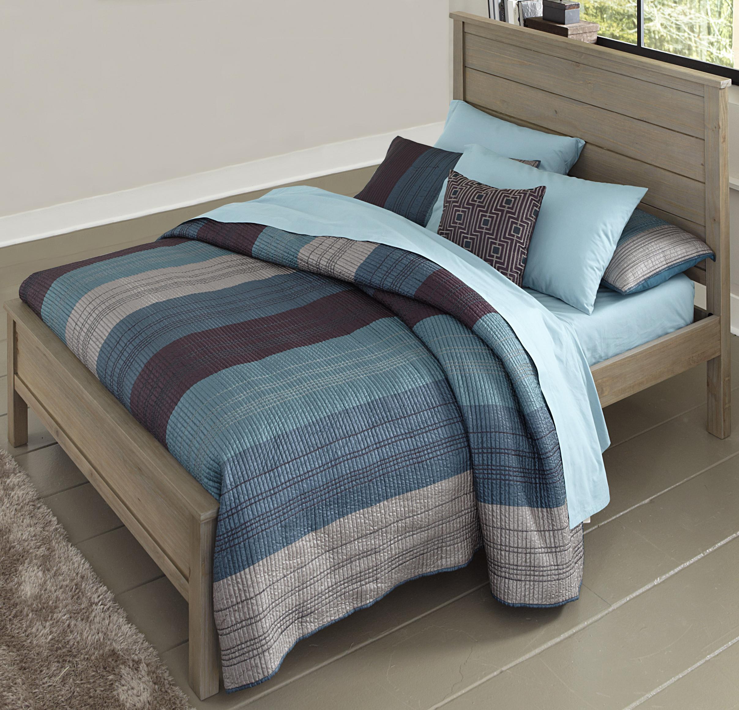 NE Kids Highlands 10025 Full Alex Bed with Flat Panel Headboard and