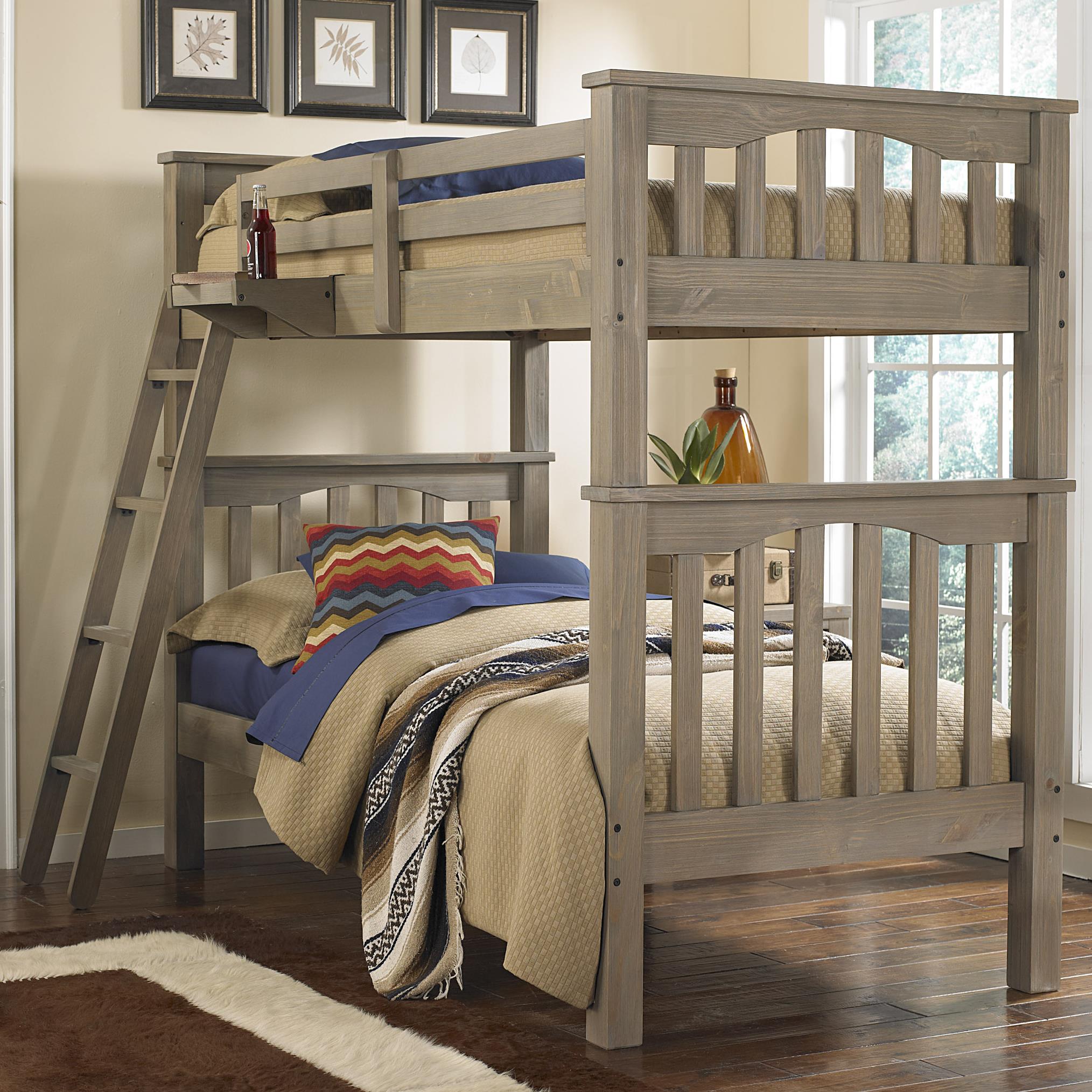 NE Kids Highlands 10051 Mission Style Twin Over Twin Harper Bunk Bed Becker Furniture World
