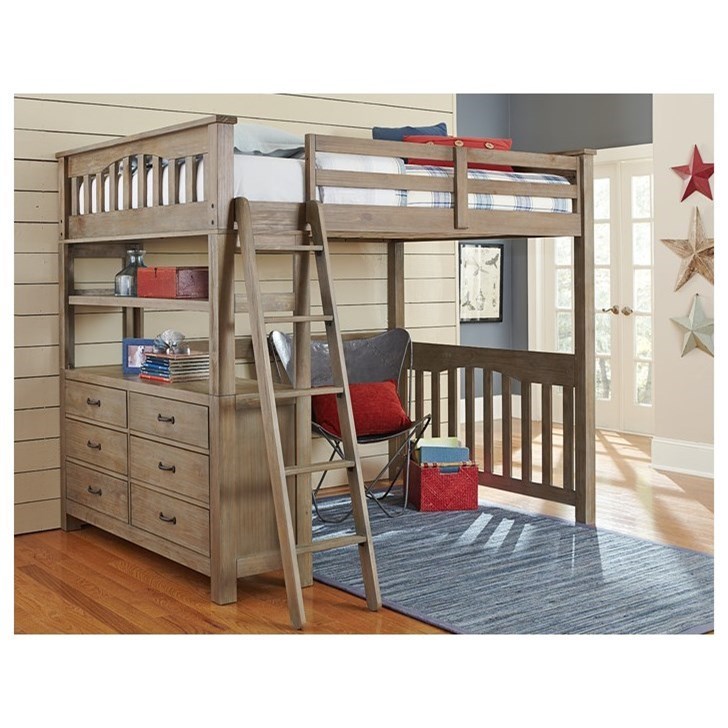 Hillsdale Kids Highlands Mission Style Full Loft Bed Wayside