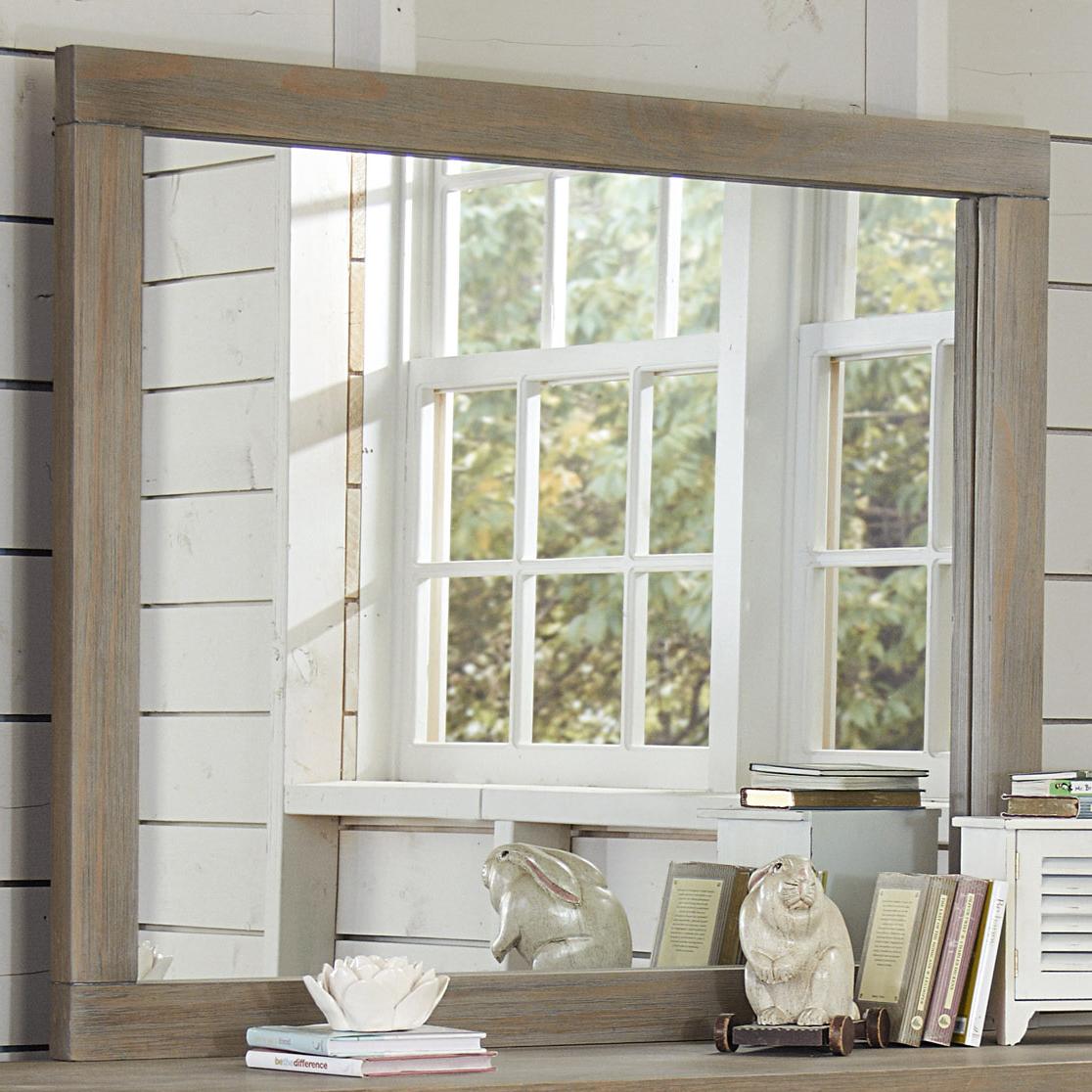 NE Kids Highlands Dresser Mirror with Driftwood Frame Wayside